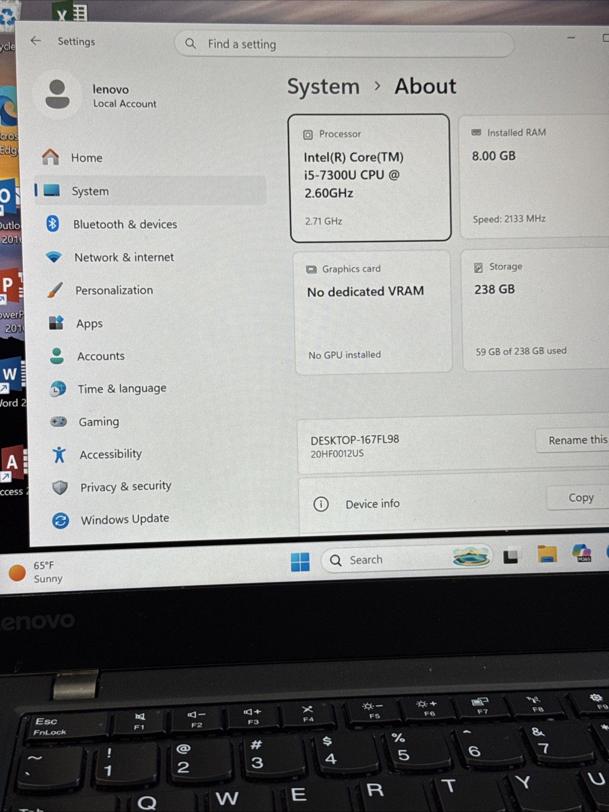 Lenovo ThinkPad T470s 14″ Intel i5-7300U 8GB Ram 256 SSD Laptop Win 10 w/Office