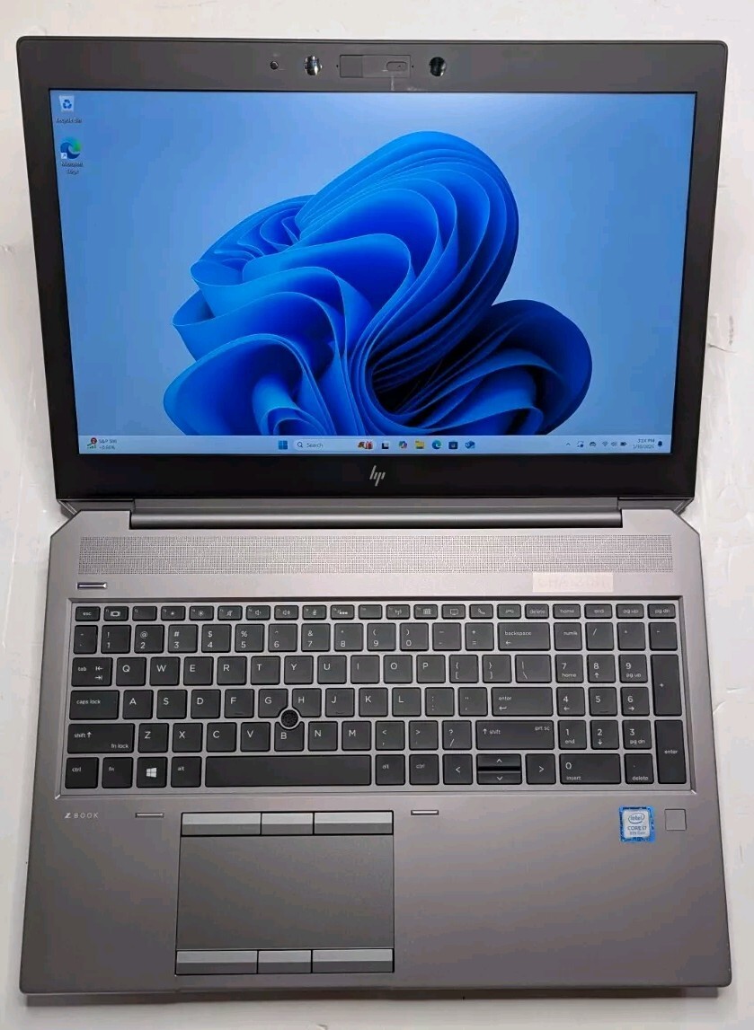 HP ZBook 15 G5 15.6″ Laptop Core i7-8750H 2.2GHz 16GB RAM 128GB SSD Win 11 Pro