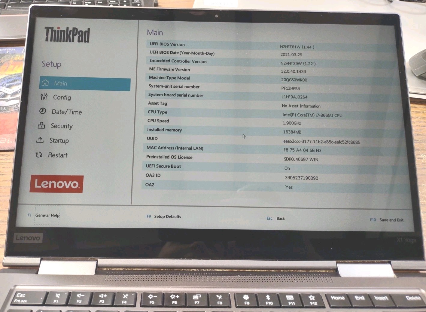 Lenovo ThinkPad X1 Yoga 4th Gen 14″ W/16GB, 256GB, i7-8665U, Touch, Stylus.