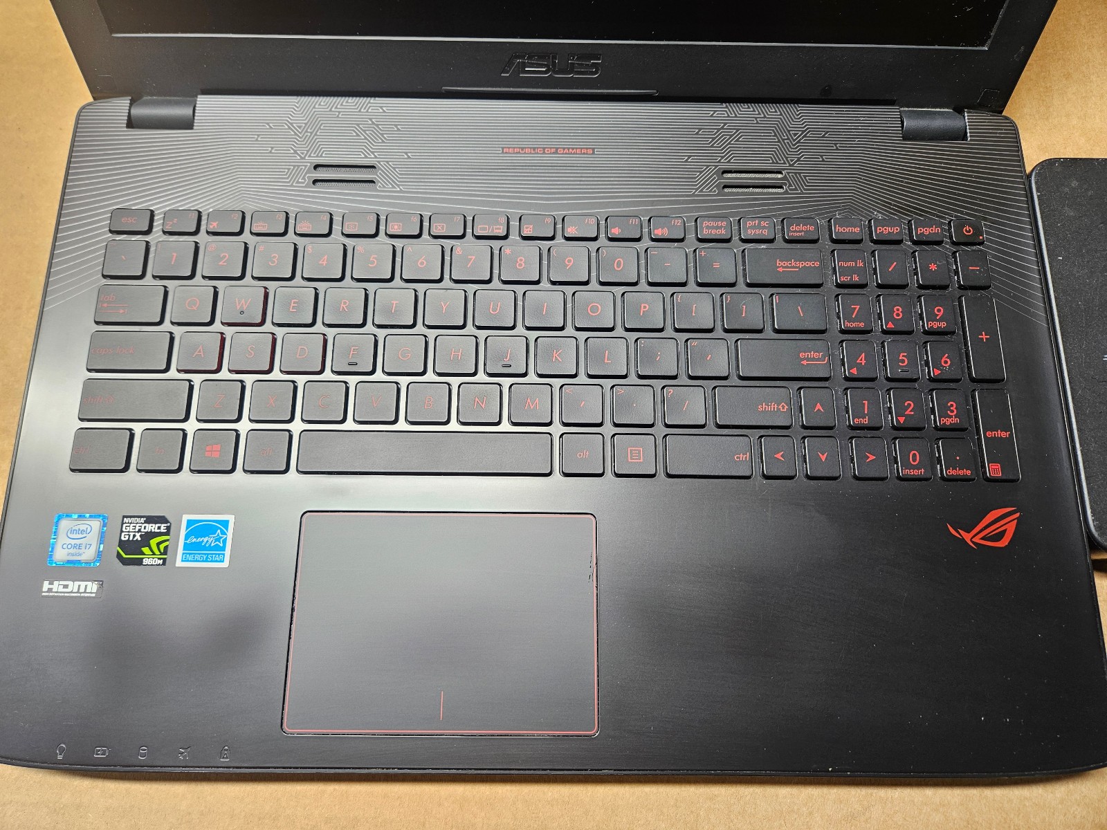 ASUS Notebook GL552V 15.6″ i7-6700HQ 2.6GHz 16GB RAM 500GB SSD GeForce GTX 960M