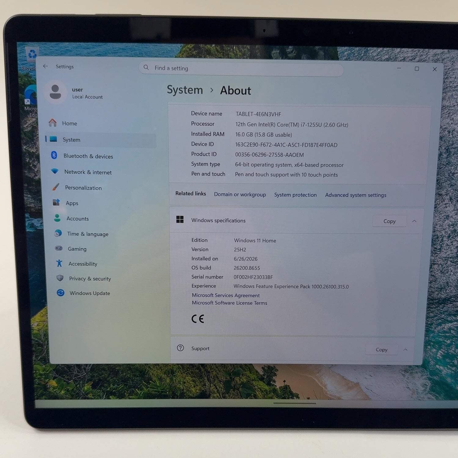 Microsoft Surface Pro 9 2038 13″ i7-1255U 2.6GHz 16GB RAM 512GB SSD READ