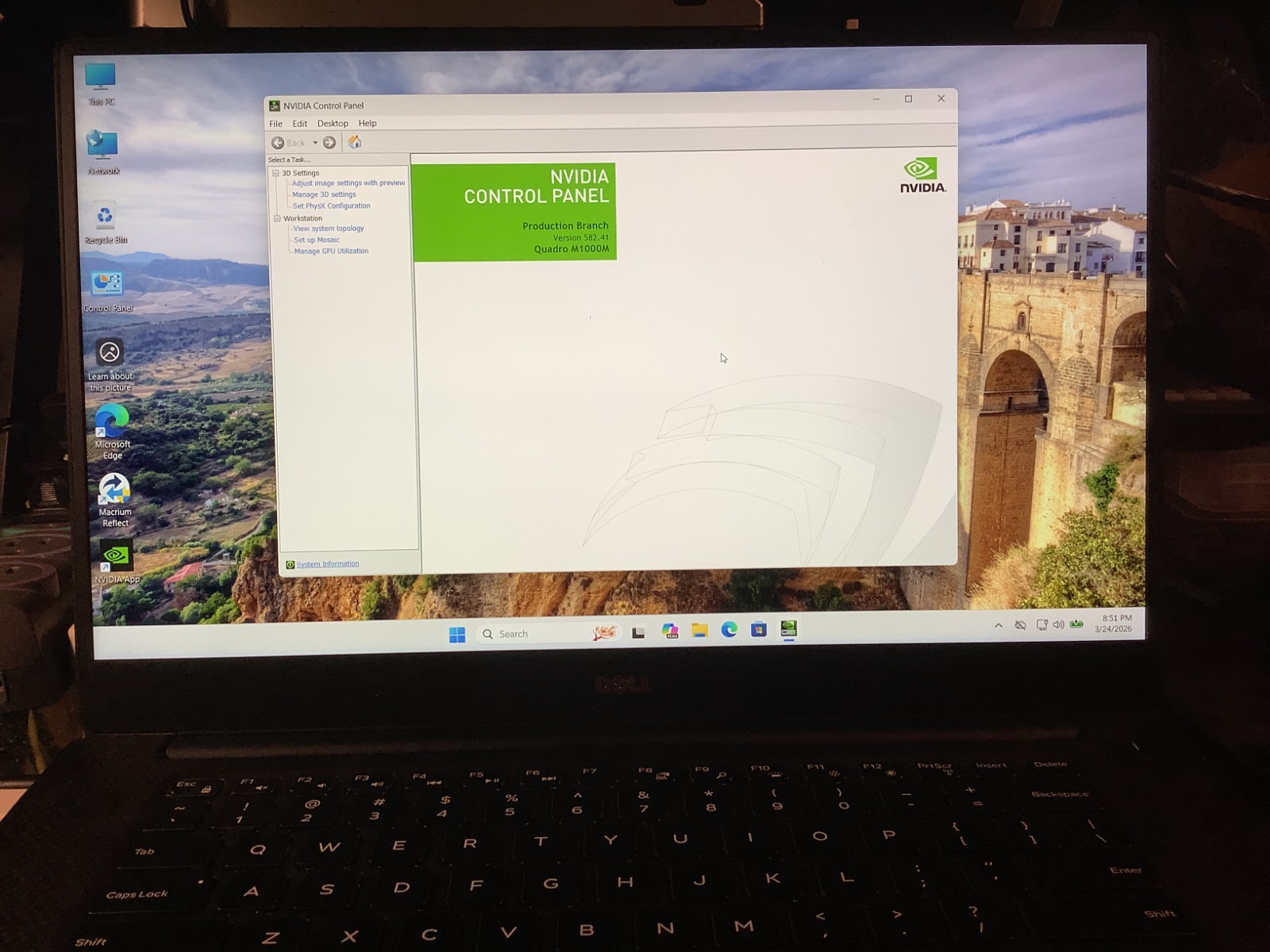 Dell Precision 5510, Nvidia M1000M Xeon E3 1505M, 12GB-256 NVMe + 250 Win 11 Pro