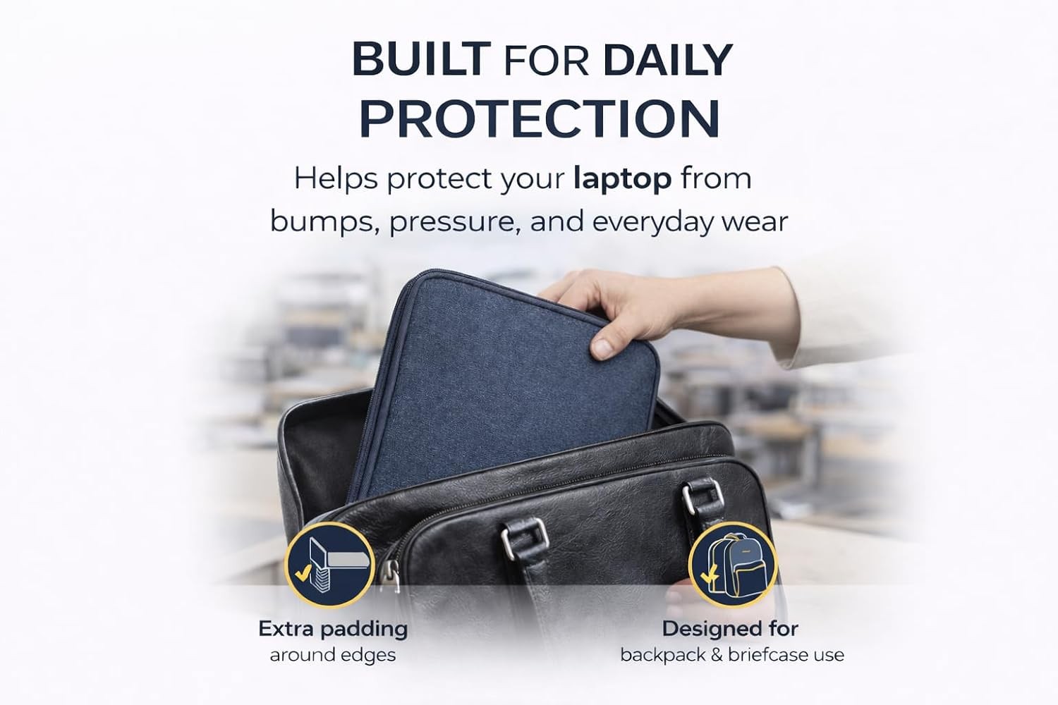 Huxton Laptop Sleeve – 15.6 inches – Blue – WUXS115-3203759 for Your Device