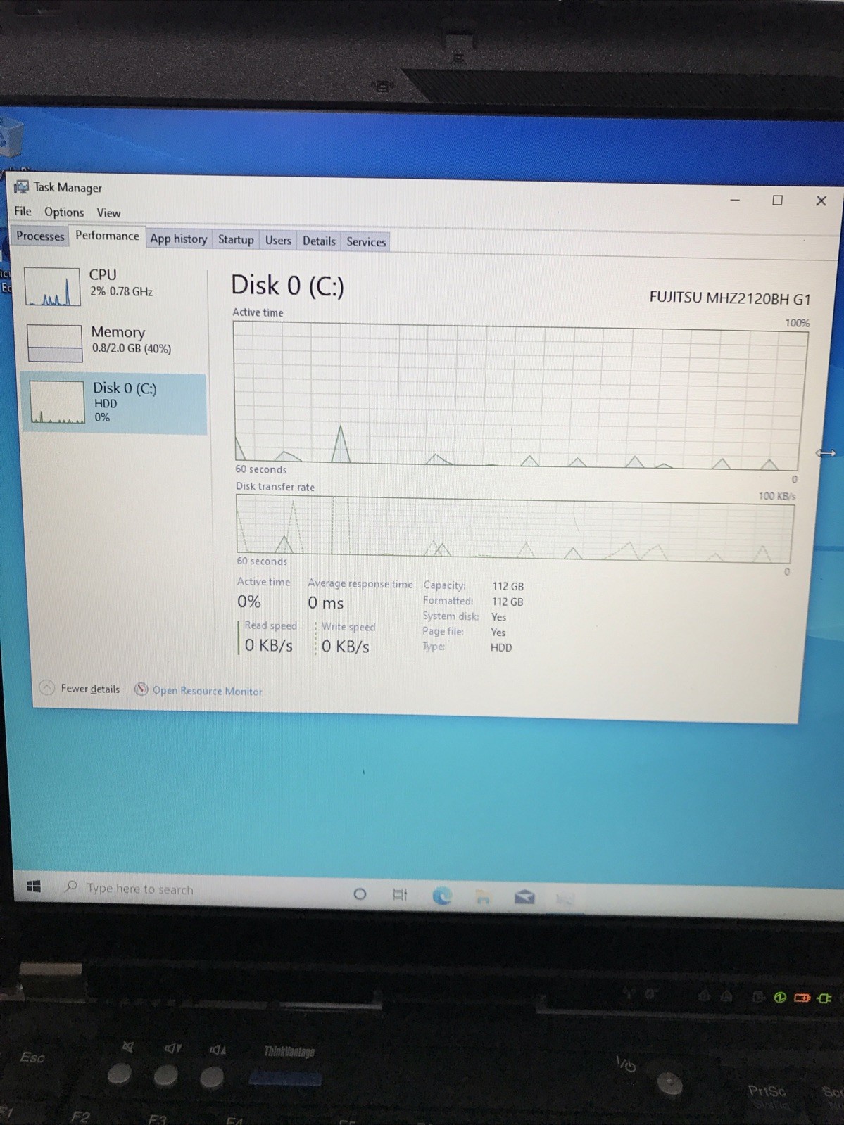 Lenovo Thinkpad T61 Laptop Computer – Weak Battery