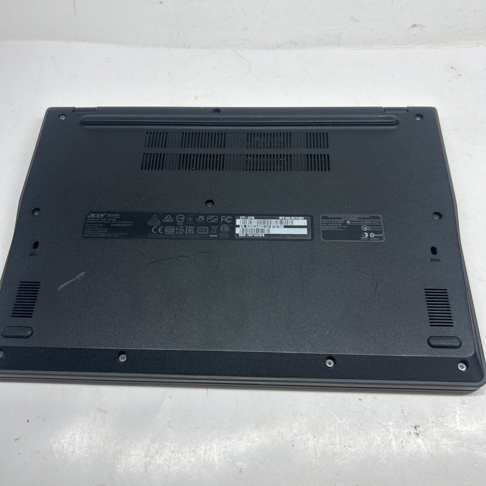 Acer N17Q6 Chromebook Celeron 3855 4GB RAM 16GB SSD Read