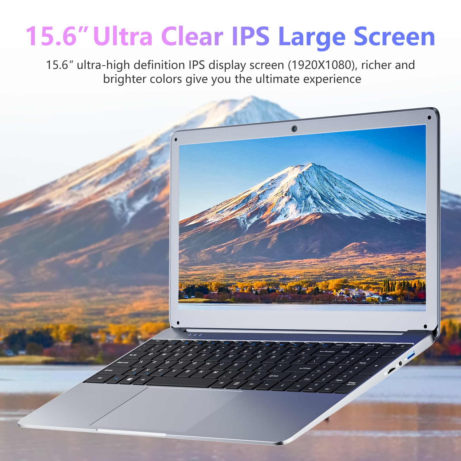 SGIN 15.6 in FHD Laptop Windows 11 1920*1080 IPS Intel Celeron N5095 2.90 Ghz