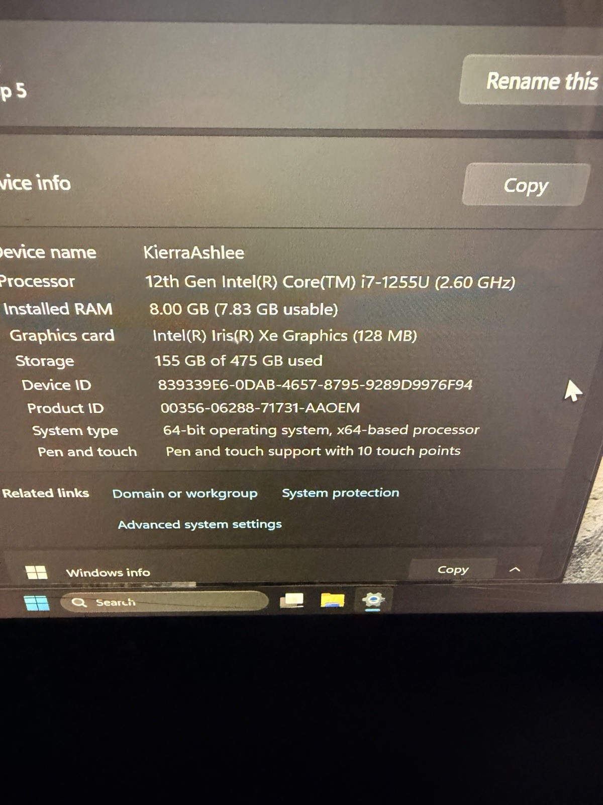 Microsoft Surface Laptop 5 13.5″ Touch i7-1255U 8GB 475GB SSD Black