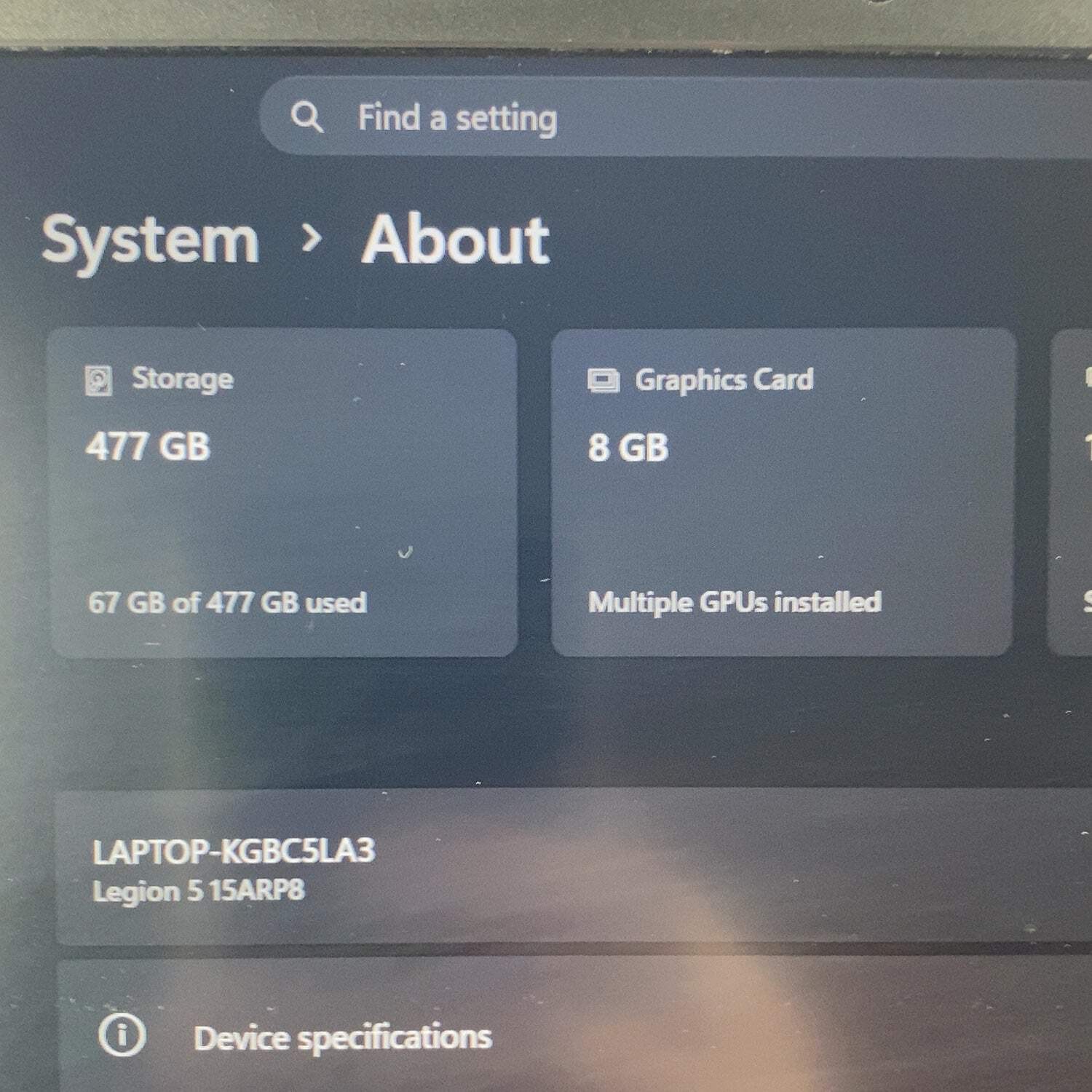 Lenovo Legion 5 Gen 8 15.6″ Ryzen 7 7735HS 3.2GHz 16GB RAM 512GB SSD RTX 4060