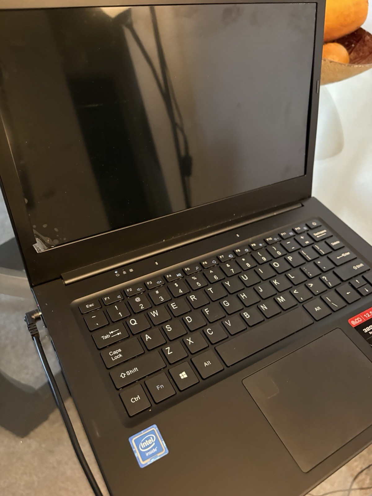 EVOO 12.5″ Ultra Thin Laptop Quad Core Windows 10 32GB Black Fingerprint Camera
