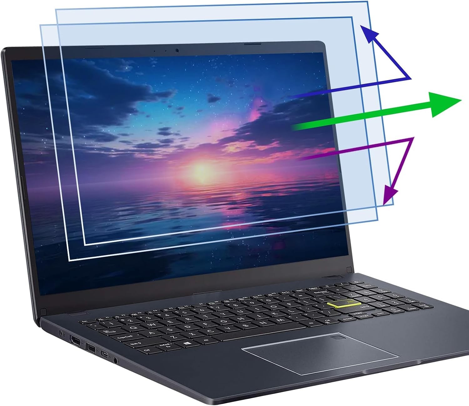 16 Inch 16:10 Anti Blue Light Laptop Screen Protector, Reduce Eye Strain Anti Gl