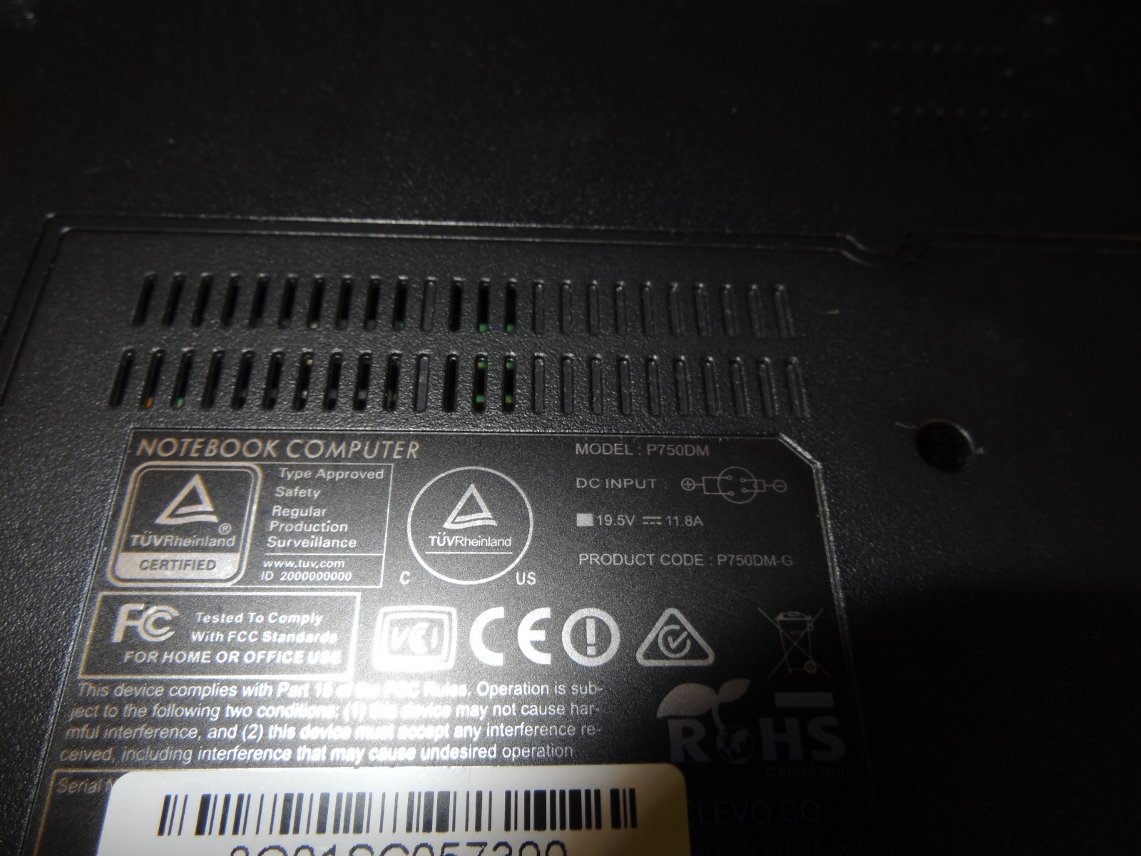 Clevo / Mythlogic P750DM Laptop Computer 17 Screen? -Windows 10 -500GB SSD -32GB