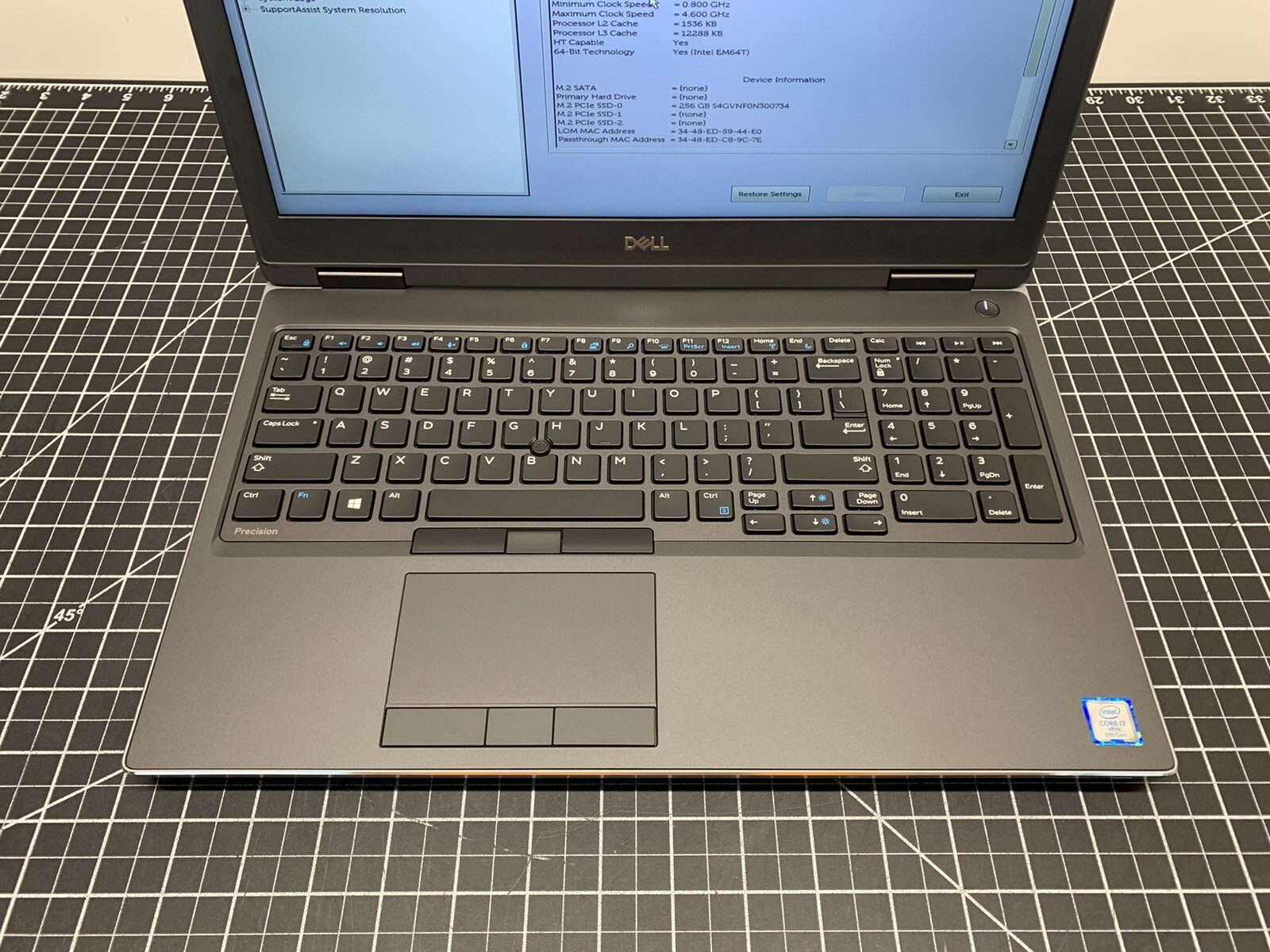 DELL PRECISION 7540 CORE i7-9850H | 24GB RAM, AMD RADEON PRO WX 3200 | #T856