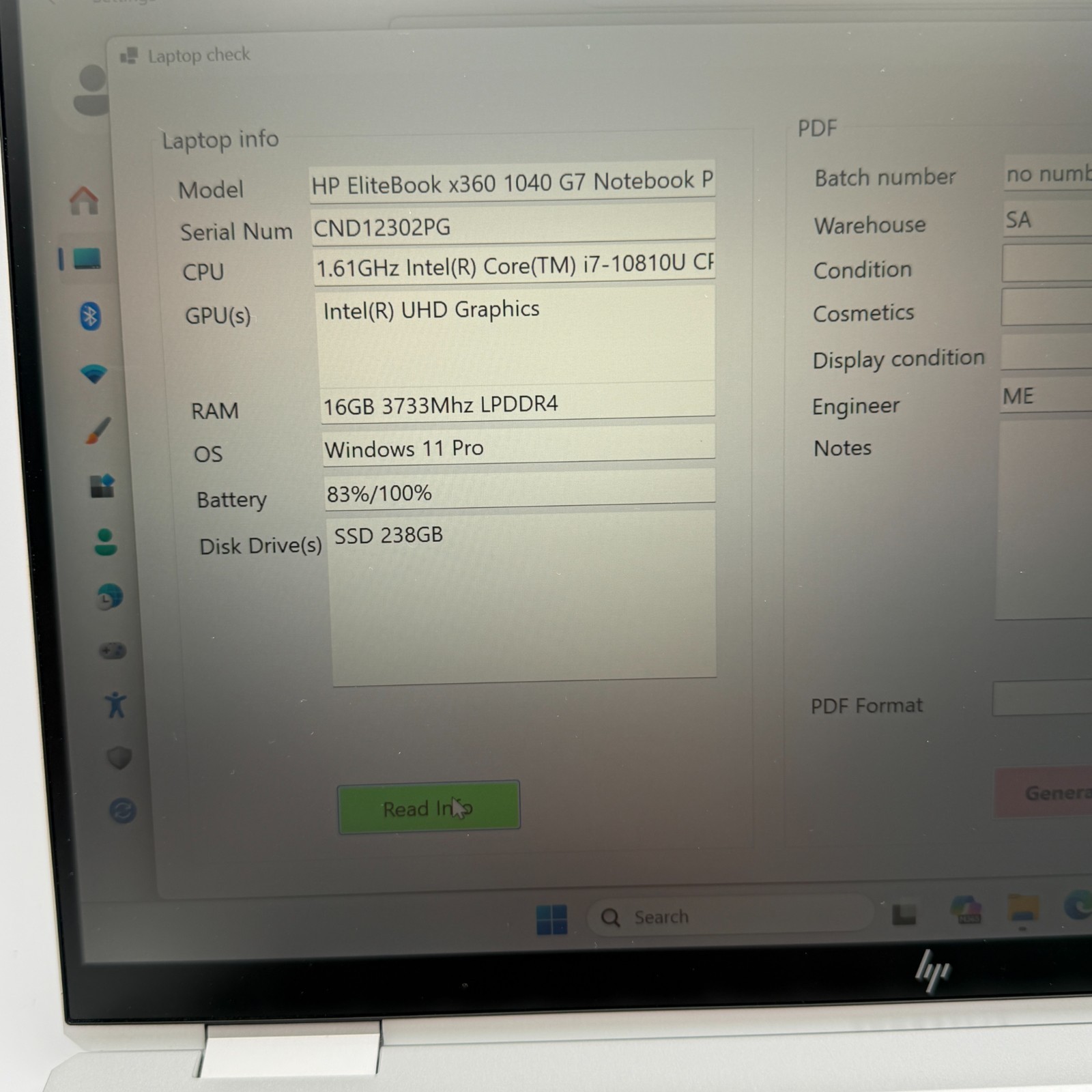 HP EliteBook X360 1040 G7 i7-10710U 16GB RAM 256GB m2 14″ Touch Win 11 Very Good
