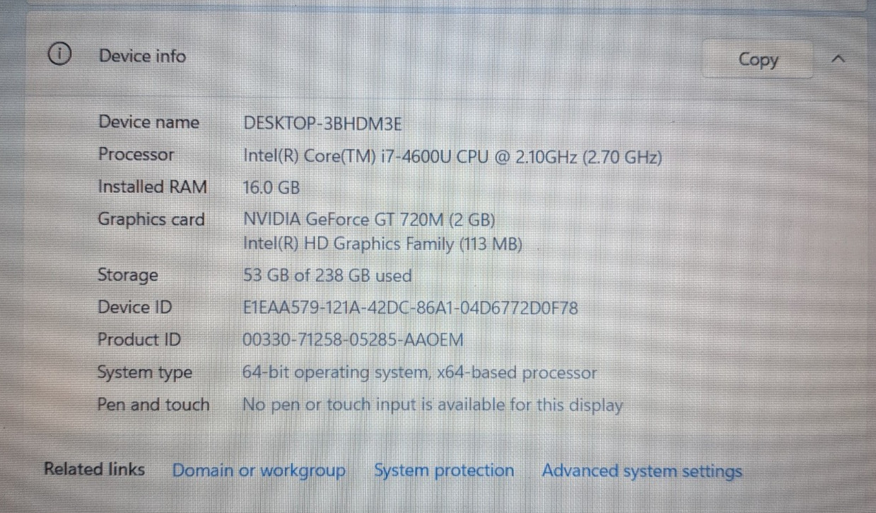 Dell Latitude E5540 Laptop i7-4600U 16GB 256GB SSD nVidia graphics Windows 11