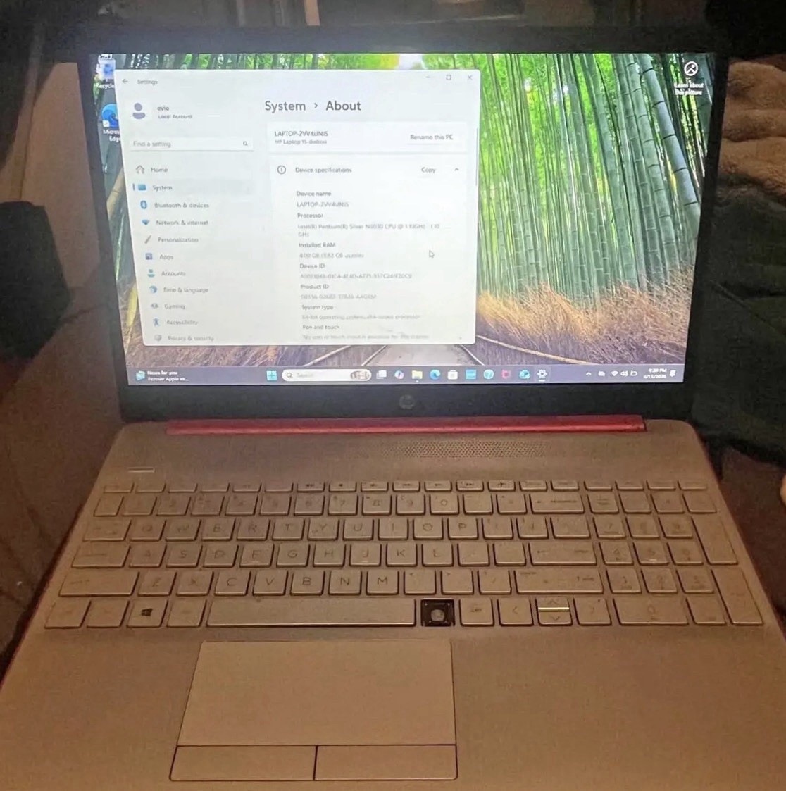 HP LAPTOP 15-DWOXXX 4GB ram