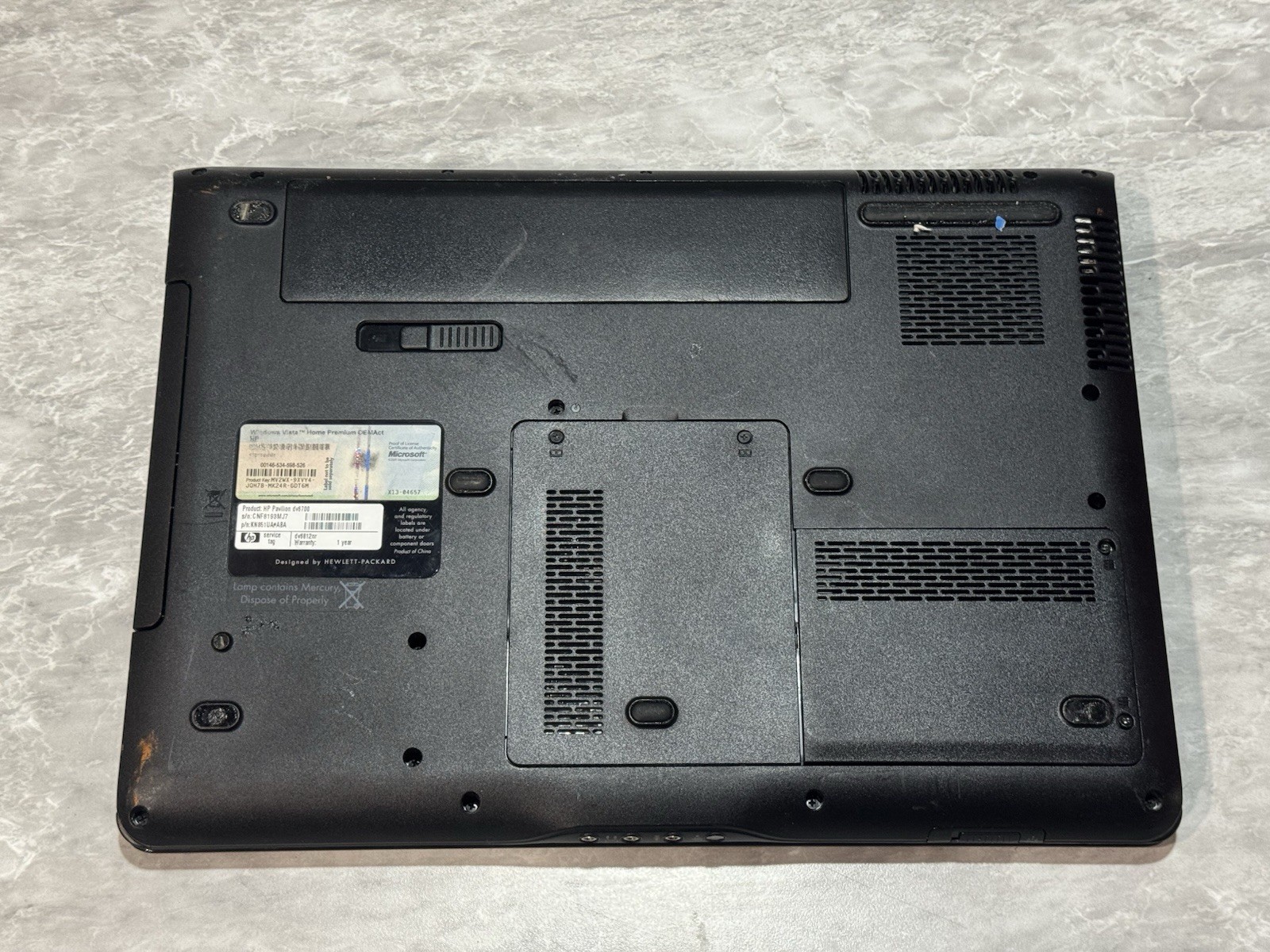 HP Pavilion DV6000 Laptop AMD Turion X2 TL-60 2GHz 2gb RAM 160gb HDD Windows 7
