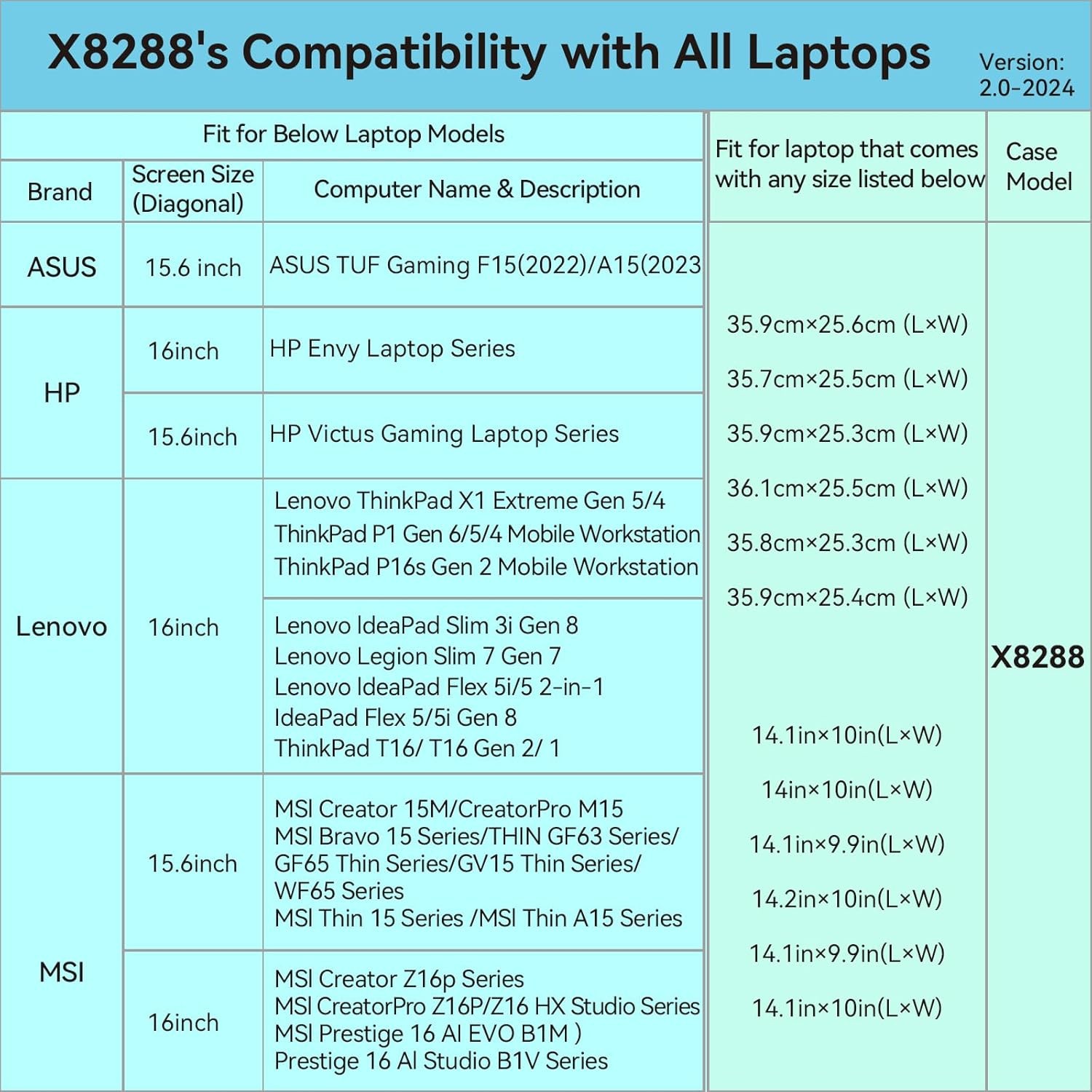 Waterproof Sleeve for 16 inch ASUS TUF Gaming A16 & 15.6 inch TUF Gaming Laptop