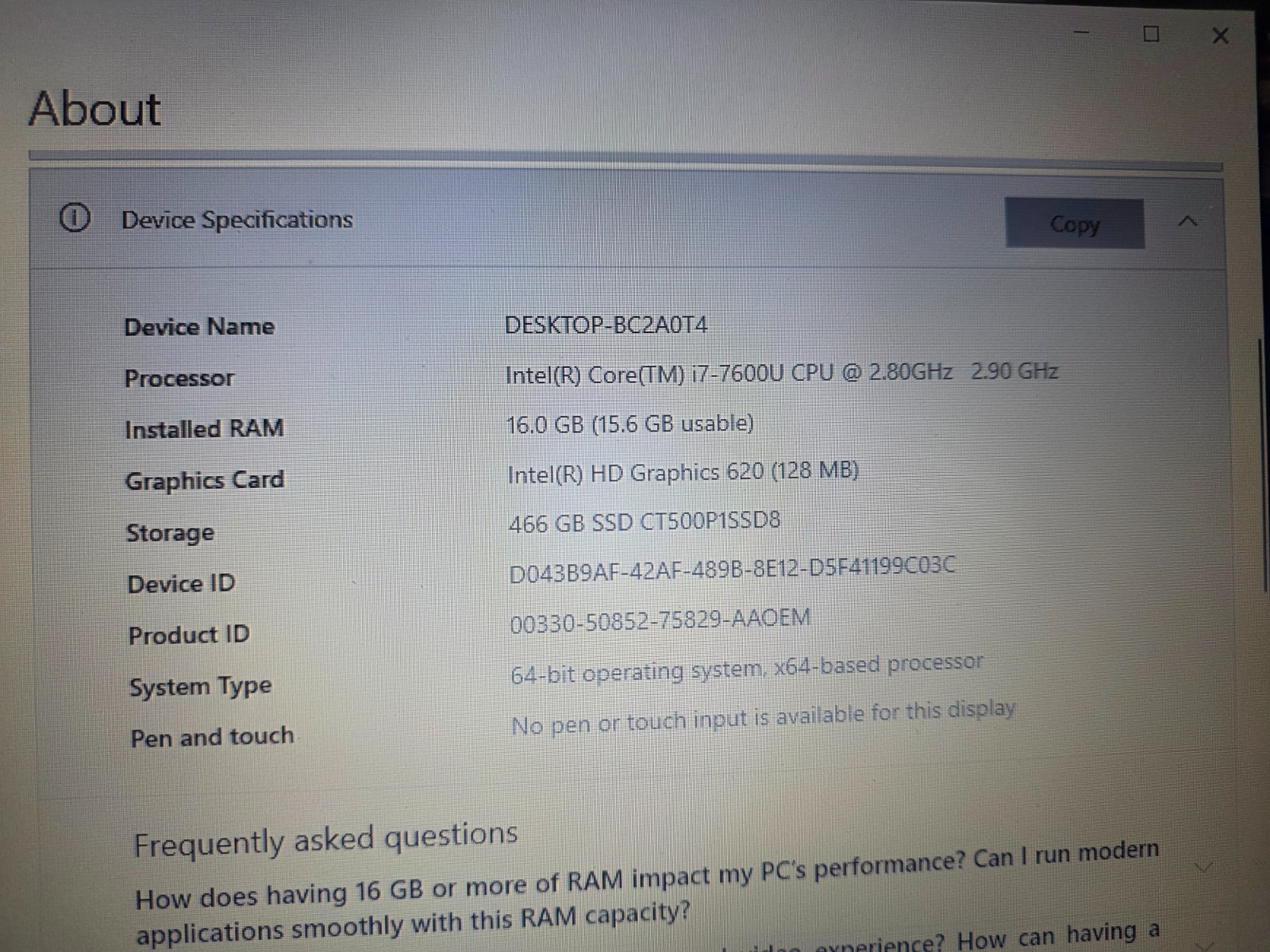 Dell Latitude 5580 15.6″ Windows 10 Pro i7-7600 16GB RAM 480GB SSD