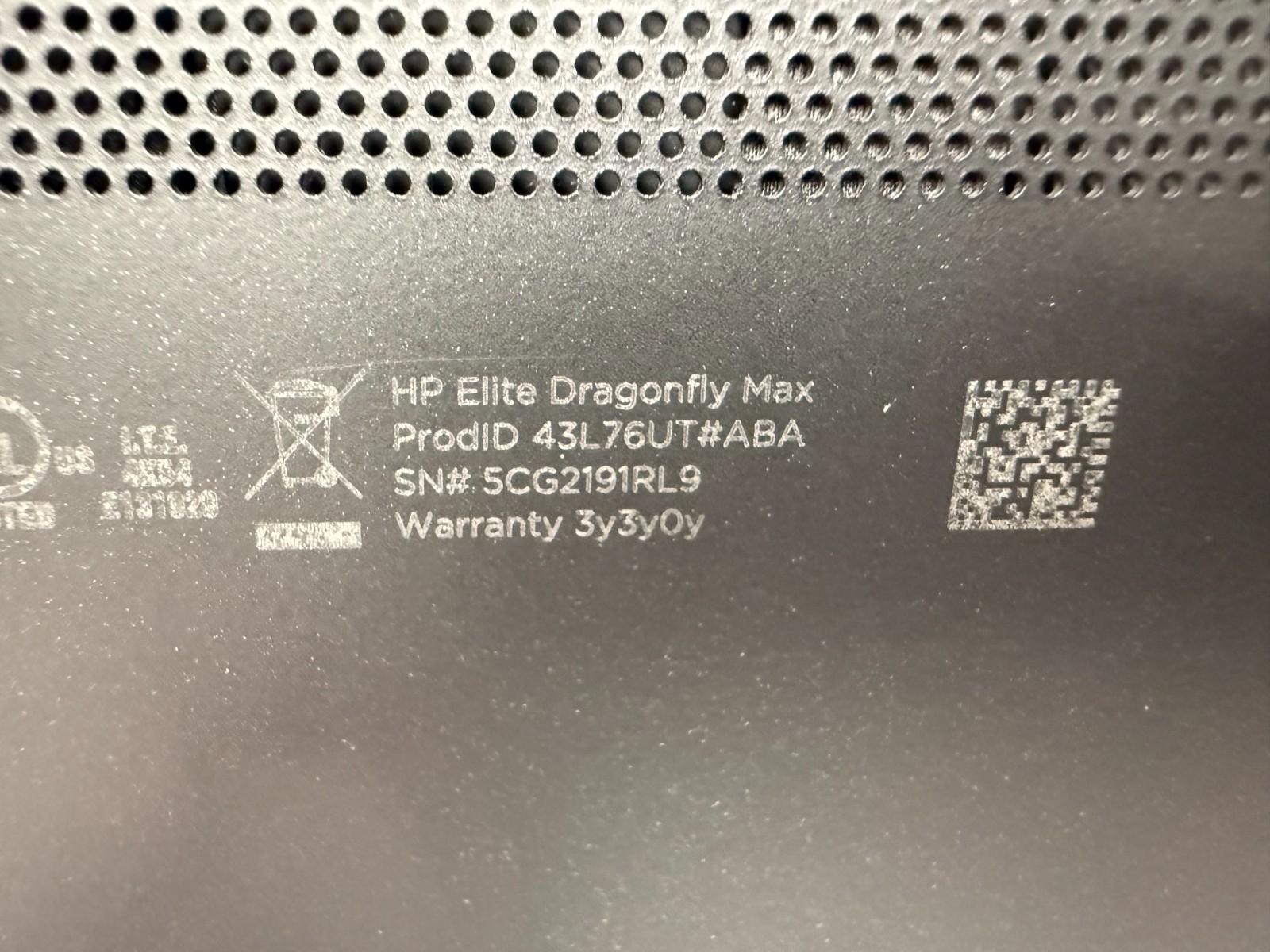 HP ELITE DRAGONFLY MAX LAPTOP I7-1165G7 2.80GHZ 13.3″ LCD 512GB HD 16GB *NO AC