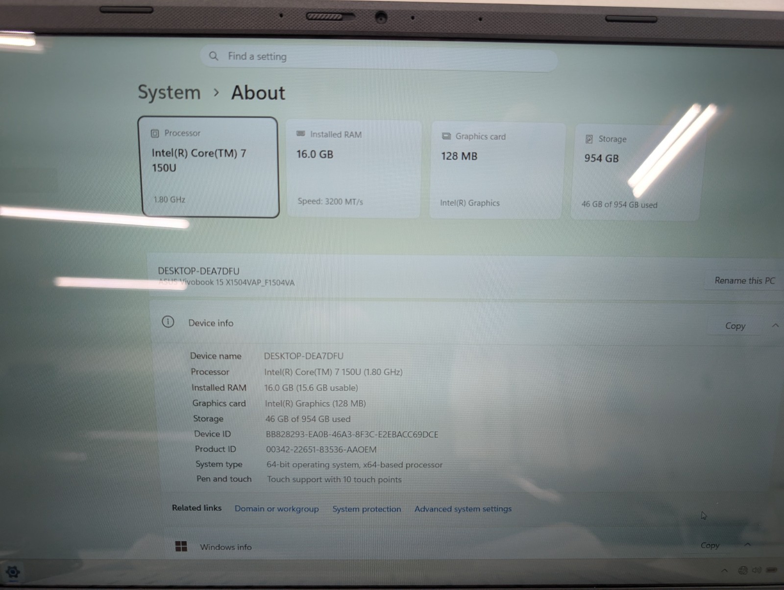 15.6″ ASUS Vivobook F1504VAP-IH79T | Intel Core 7 | 16GB RAM | 1TB SSD