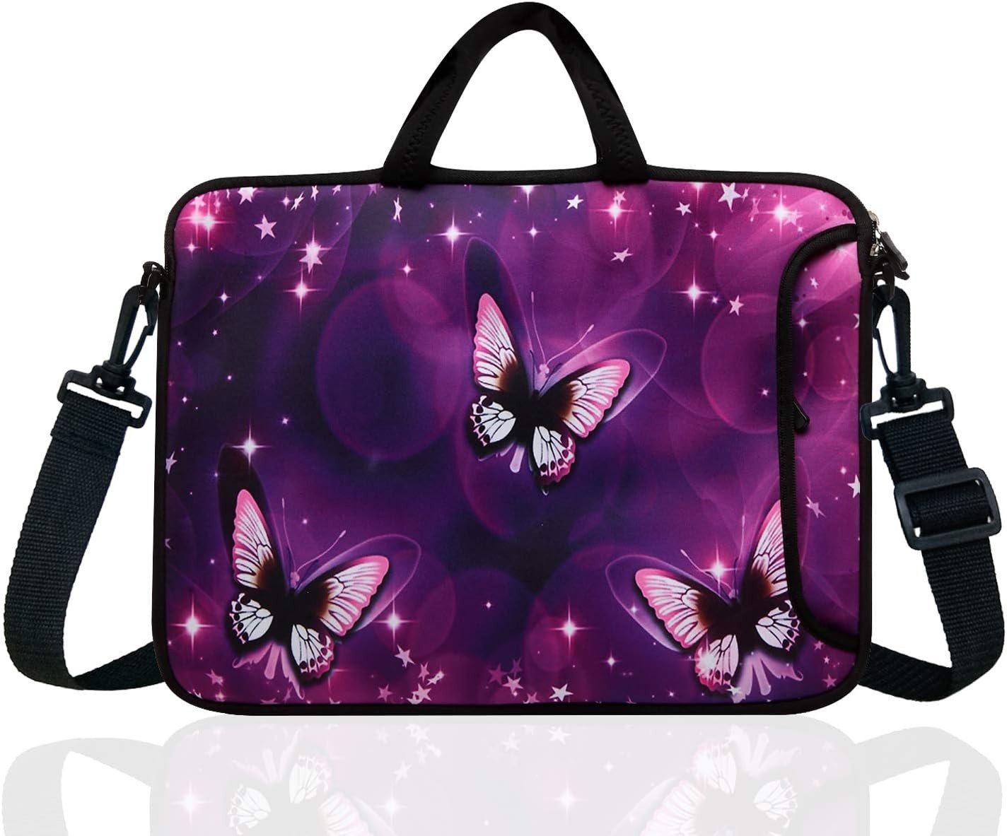 Sleeve for 17 to 17.3 Inch Neoprene Laptop Case with Flower Design