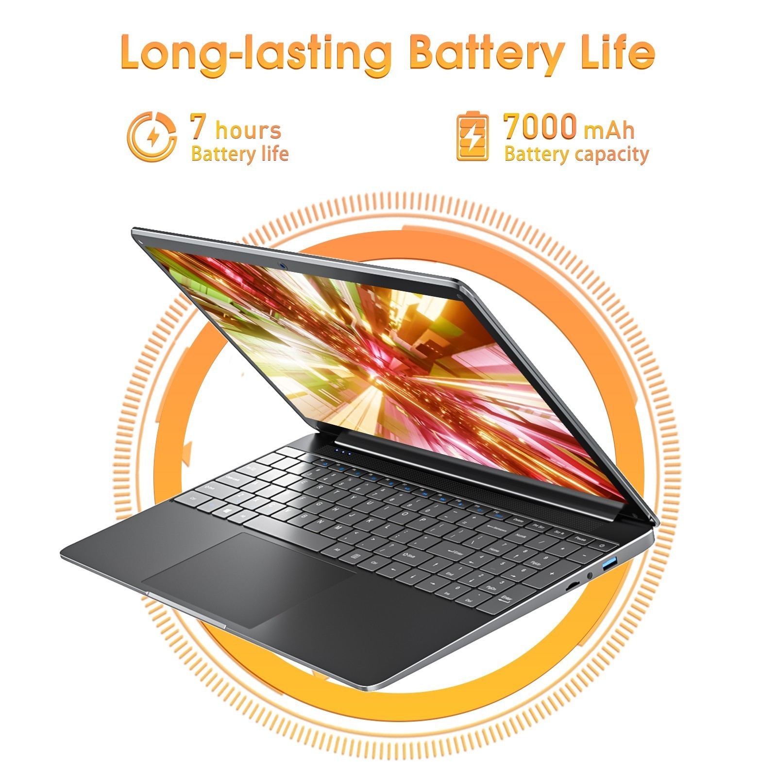 15.6 inch Laptop 8GB DDR4 256GB 512GB SSD Intel Celeron Up to 2.5GHz 7000 mAh