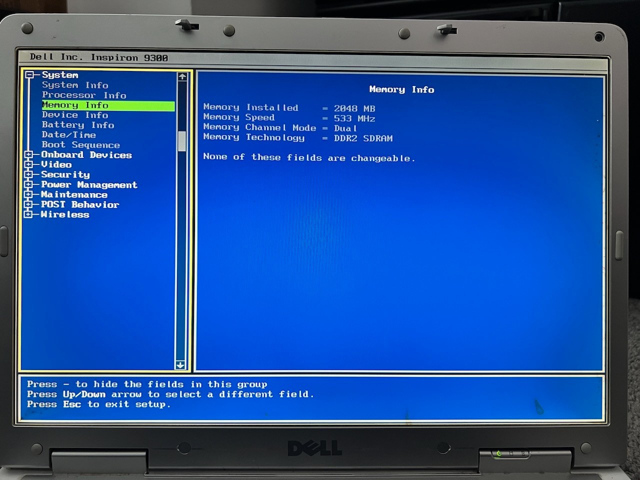 Dell Inspiron 9300 PP14L – 17” Laptop – POWERS ON – NO HDD (READ DESCRIPTION)