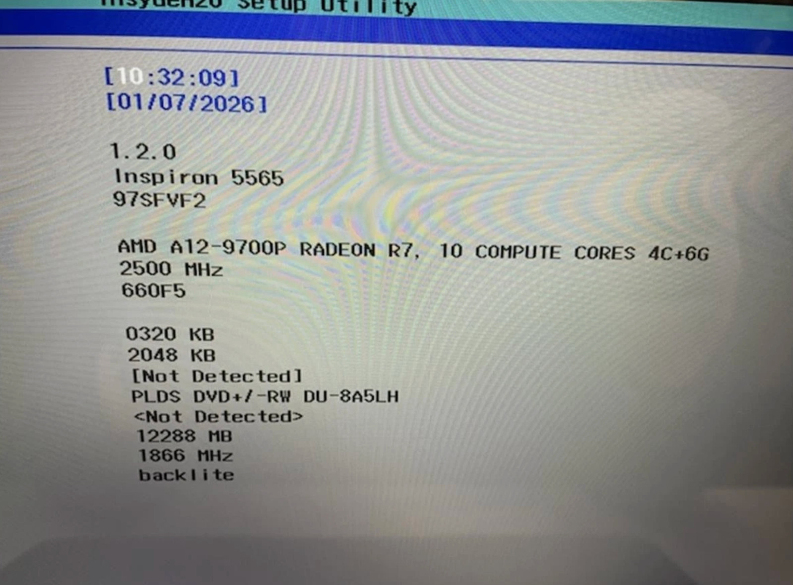 Dell Inspiron 5565 AMDA9 500GBSSD 16GBRAM WIN11P w/ BATTERY & AC