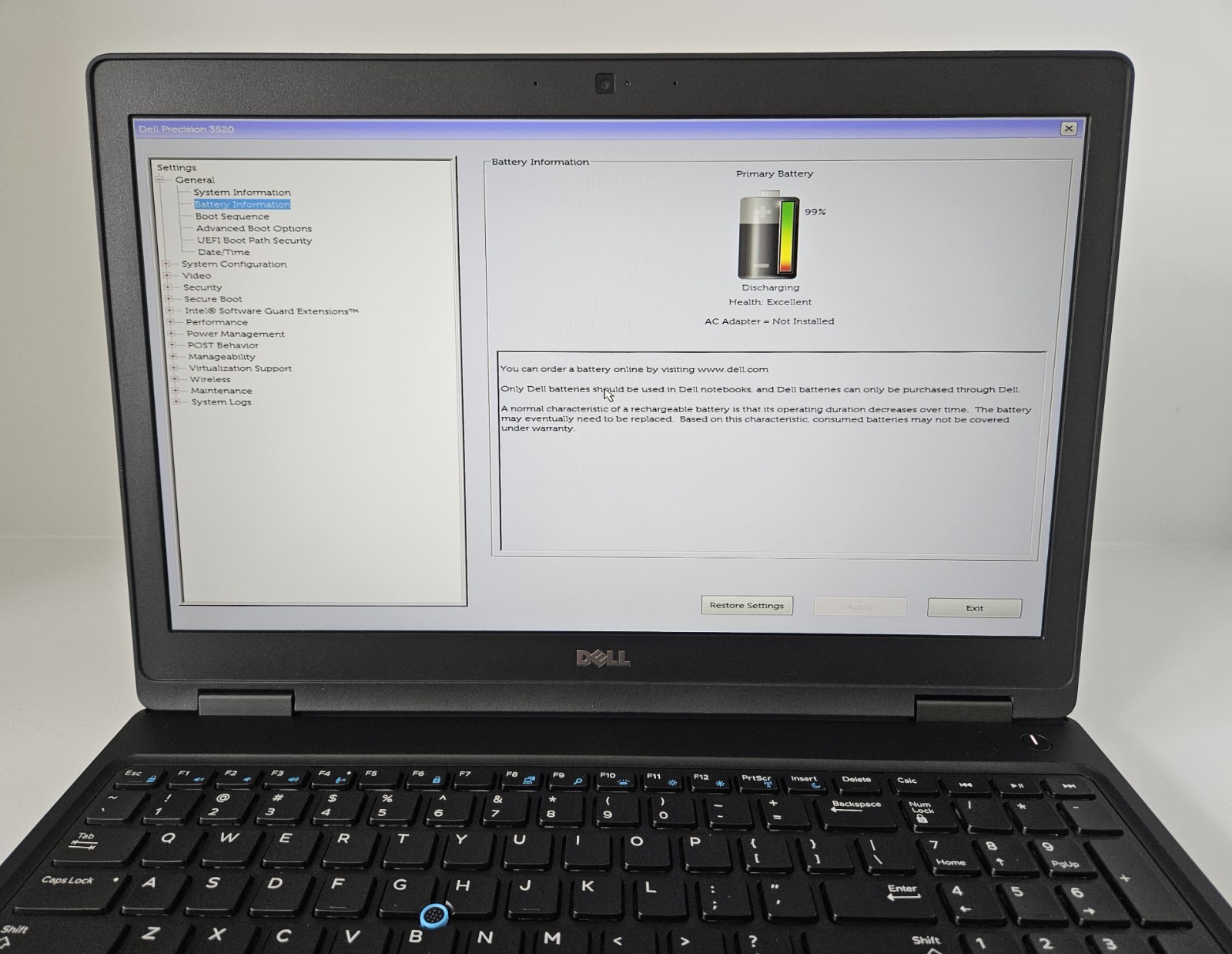 Dell Precision 3520 Core i5-7440HQ 2.80GHz 8GB RAM 256GB NVMe 15.6″ Win 11 Pro