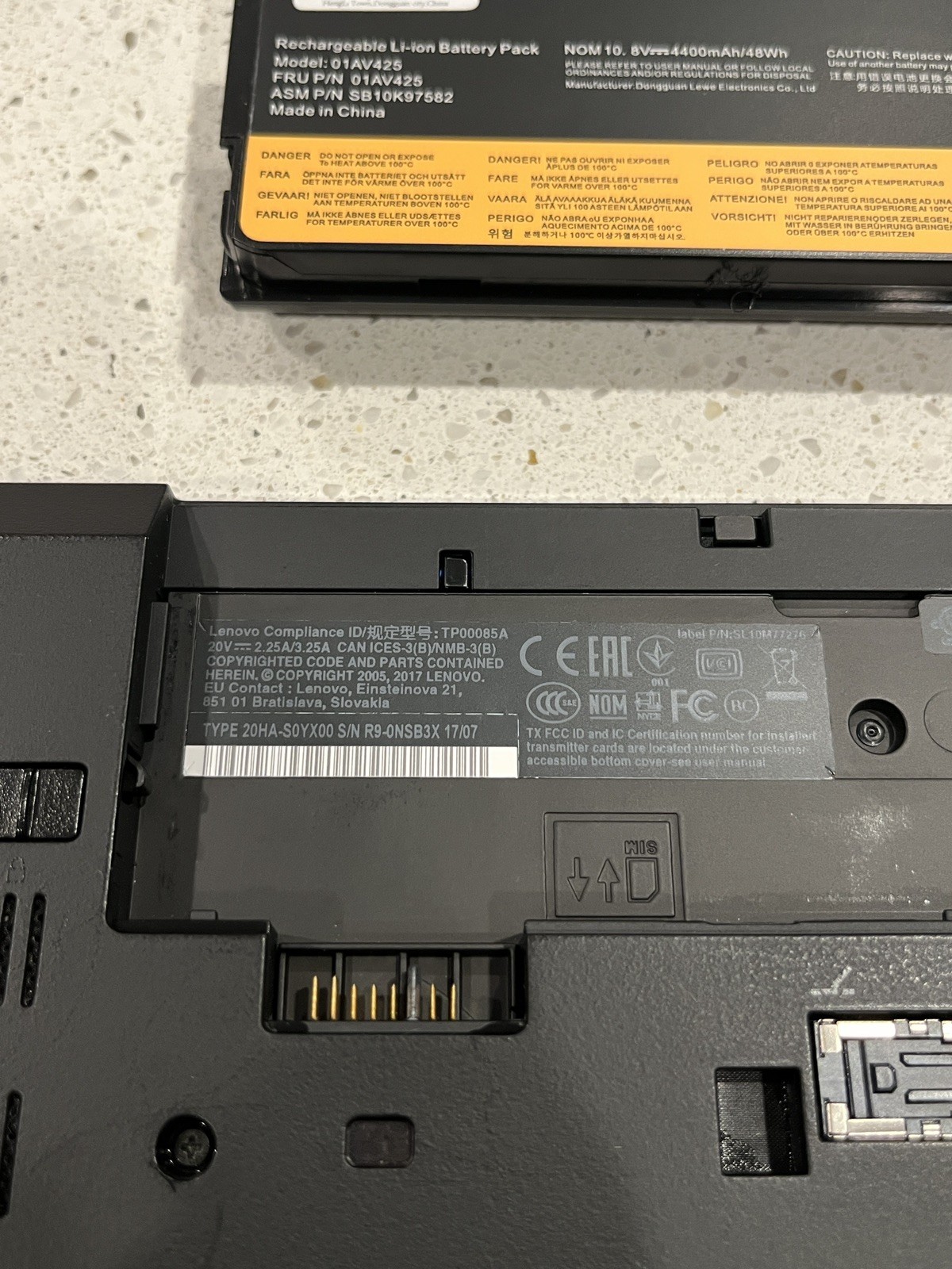 Lenovo ThinkPad T570 i5-7200U 8GB RAM 128GB SSD + Battery