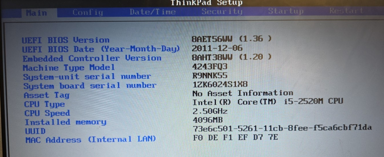 Lenovo ThinkPad T520| Intel Core i5-2520M| 4GB RAM| 320GB HDD| Linux Ubuntu