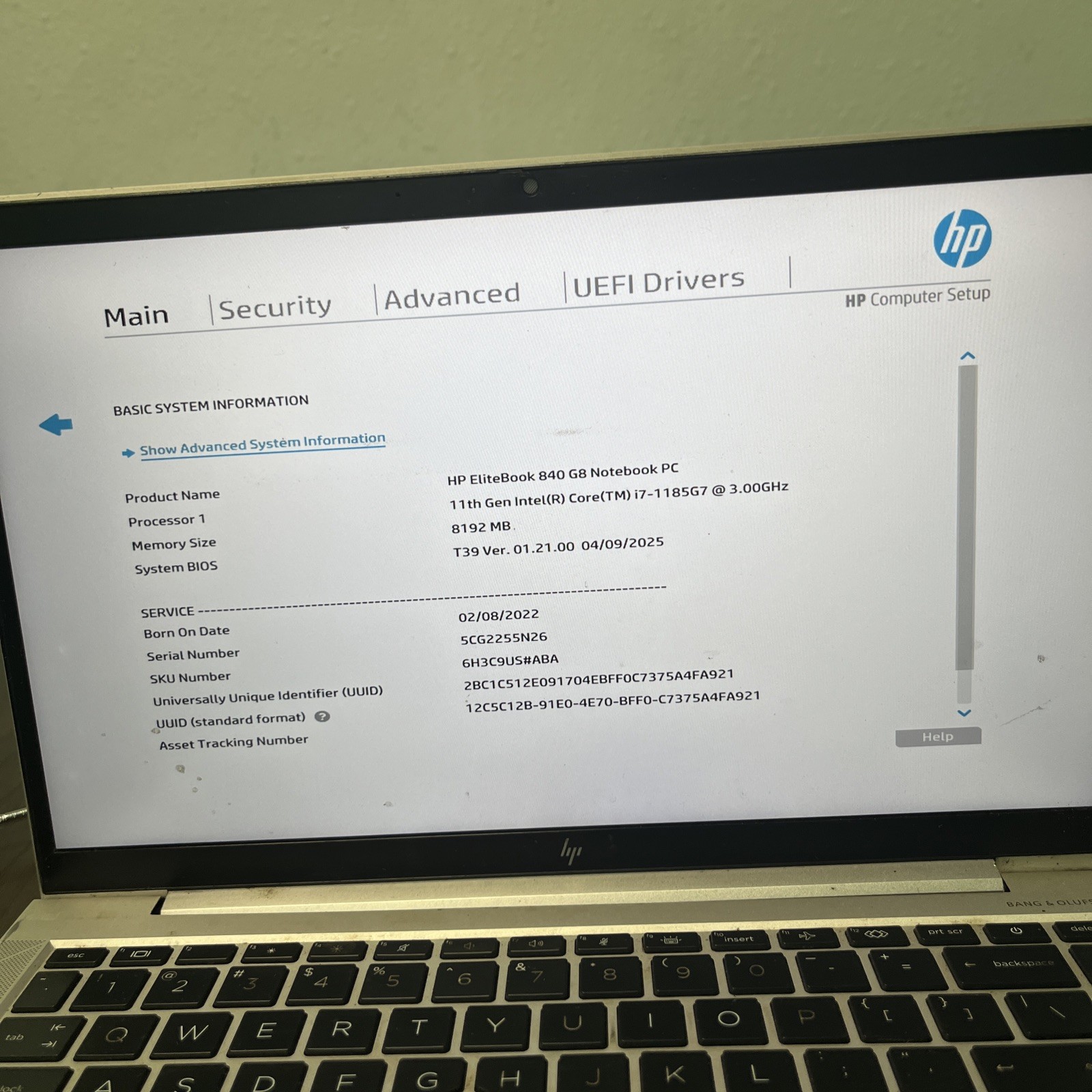HP EliteBook 840 G8 Laptop Intel Core i7 1165G7 2.8GHZ 14″ NO RAM NO SSD