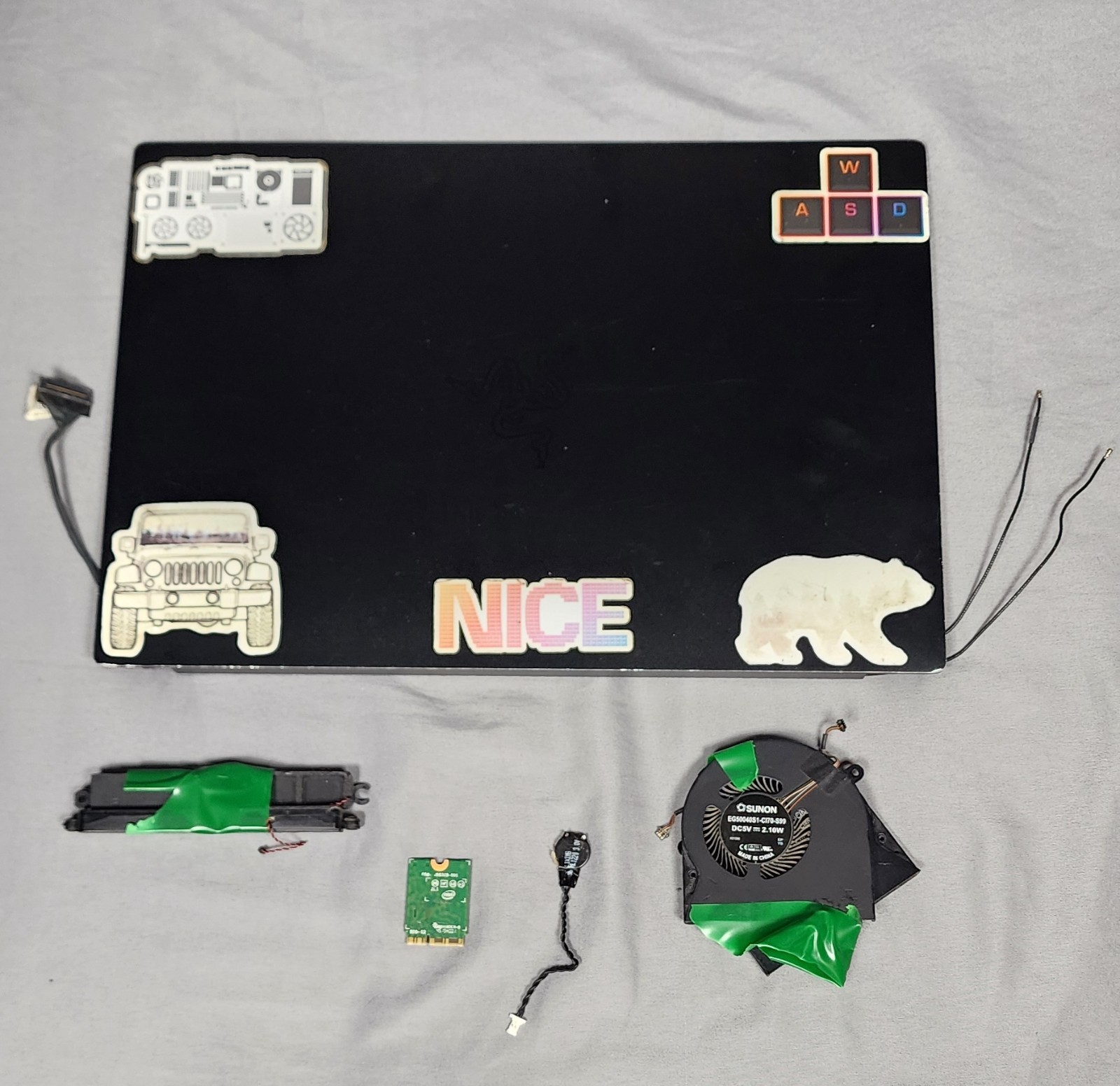 Razer Blade Stealth 13.3 2020 FHD i7 Parts Lot Screen Lid Fan WiFi AS IS