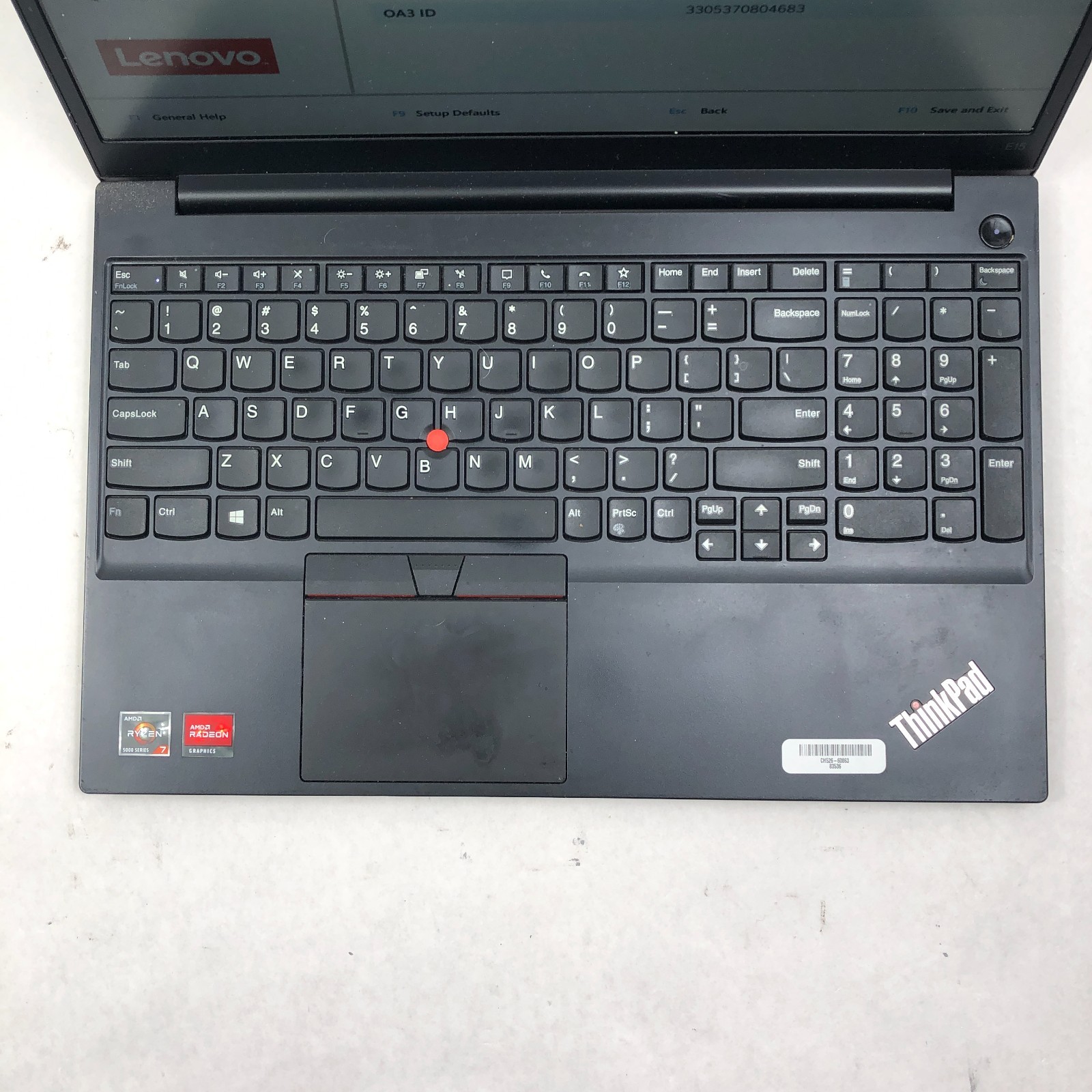 Lenovo ThinkPad E15 Laptop Ryzen 7 5700U 1.80GHZ 15.6″ FHD 8GB 256GB NVMe No OS