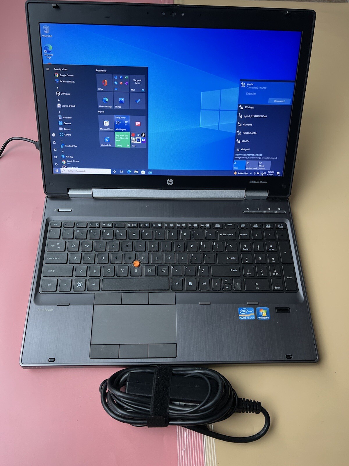 HP Elitebook 8560W Core i5-2540M 12GB RAM 500GB WEBCAM BLUETOOT BACKLIT 1600X900