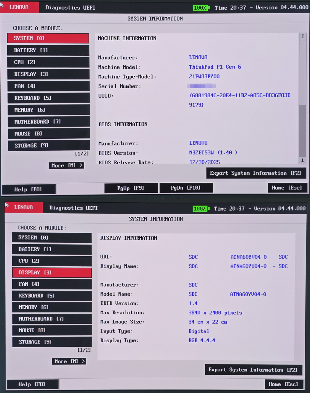 Lenovo ThinkPad P1 Gen 6 i7-13800H 16″ 3840×2400 4K OLED NVIDIA RTX 2000 Ada PS