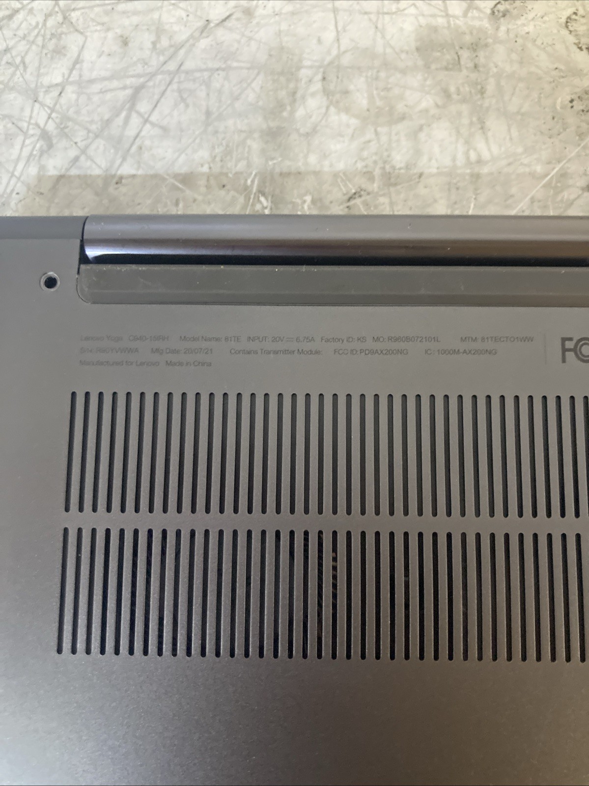 Lenovo Yoga C940 81TE i7-9750H 2.6GHz 12GB RAM 256GB SSD Win 11 keys not working
