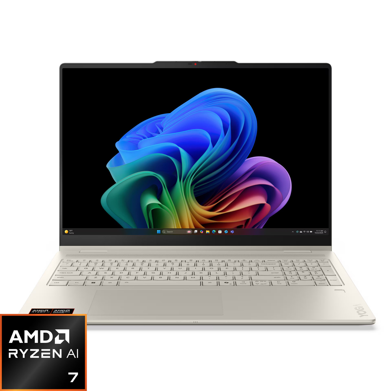 Lenovo – Yoga 7a 2-in-1 16″ 2K OLED Touchscreen Laptop – AMD Ryzen AI 7 445 2…