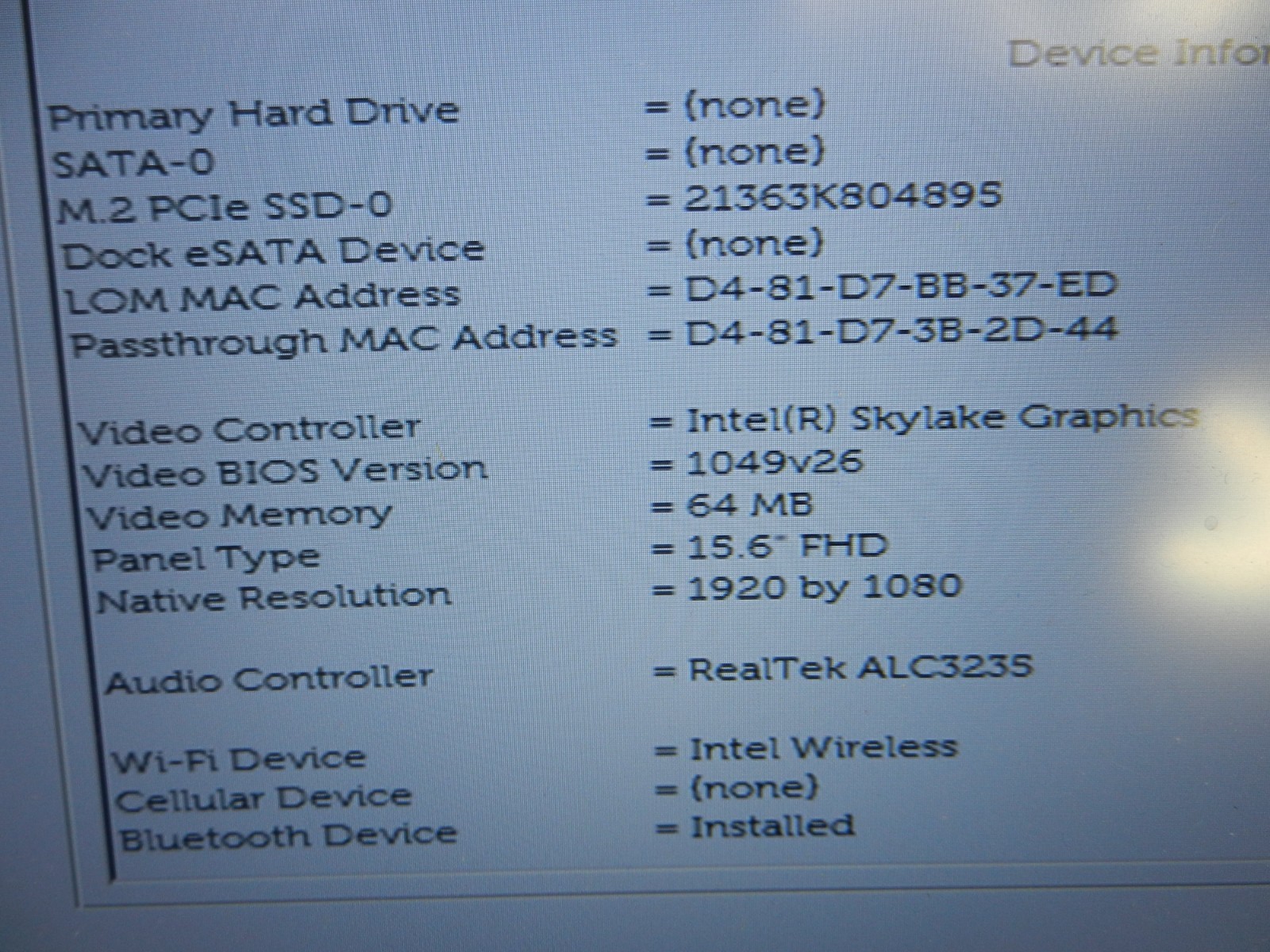 Dell Precision 7510 Xeon E3-1575M v5 @ 2.90Ghz / 48GB / NO HDD – boots to bios