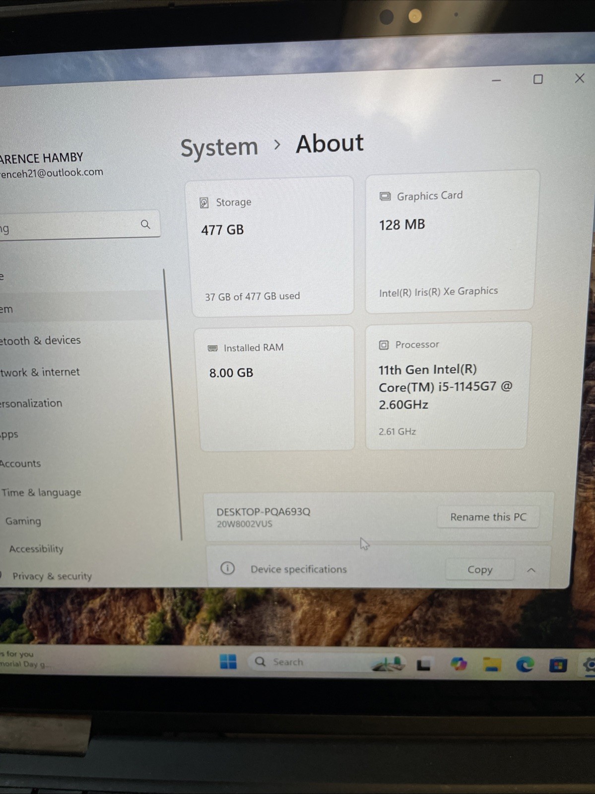 Lenovo ThinkPad X13 Yoga Gen 2 Laptop i5-1145G7 2.6GHz 500GB SSD 8GB RAM WIN 11
