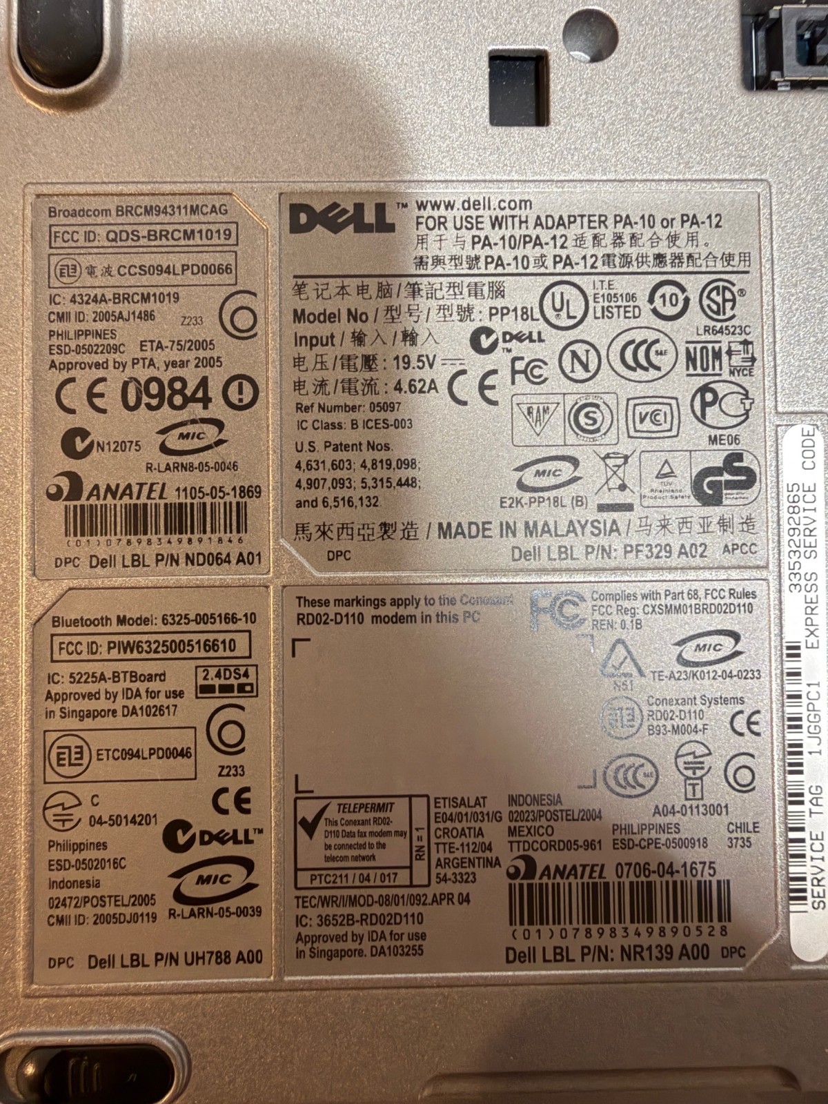 Dell D620 Laptop | Win XP Pro | 500GB SSD | 4GB RAM | Docking Station | WiFi