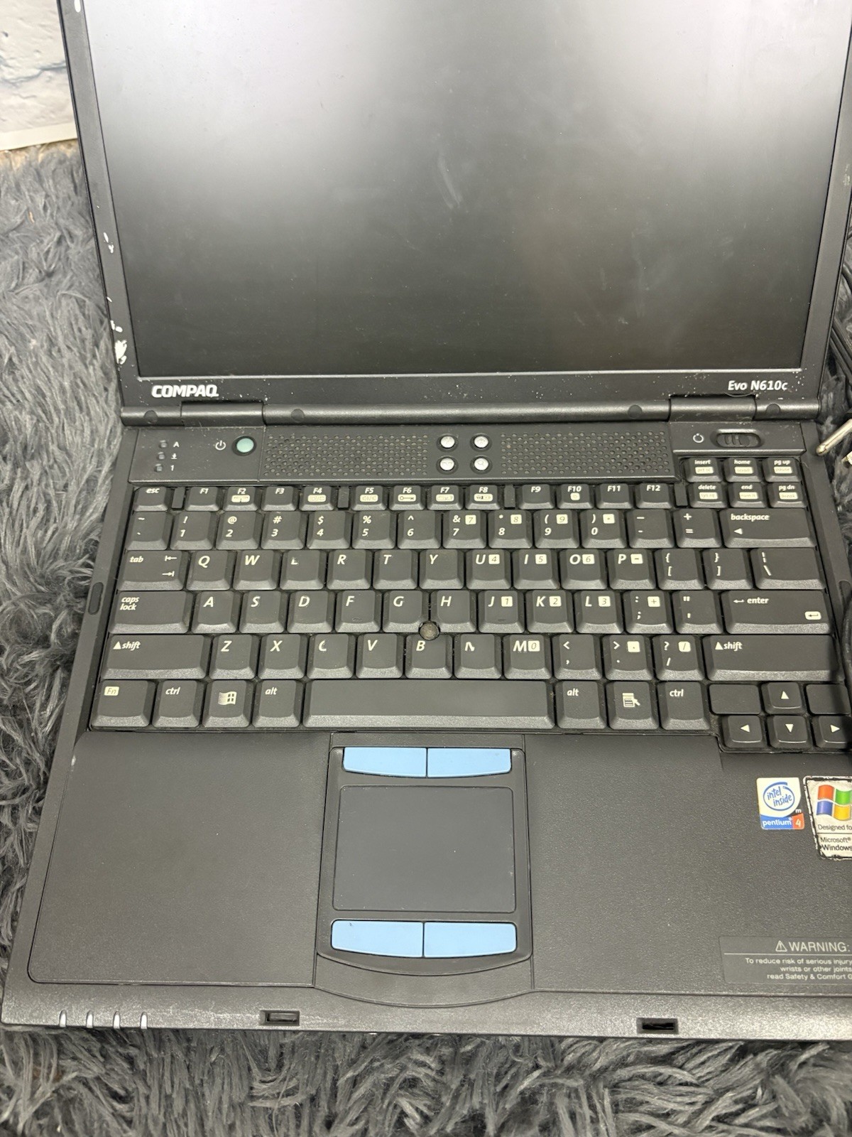 Compaq Evo N610c Vintage Laptop Untested