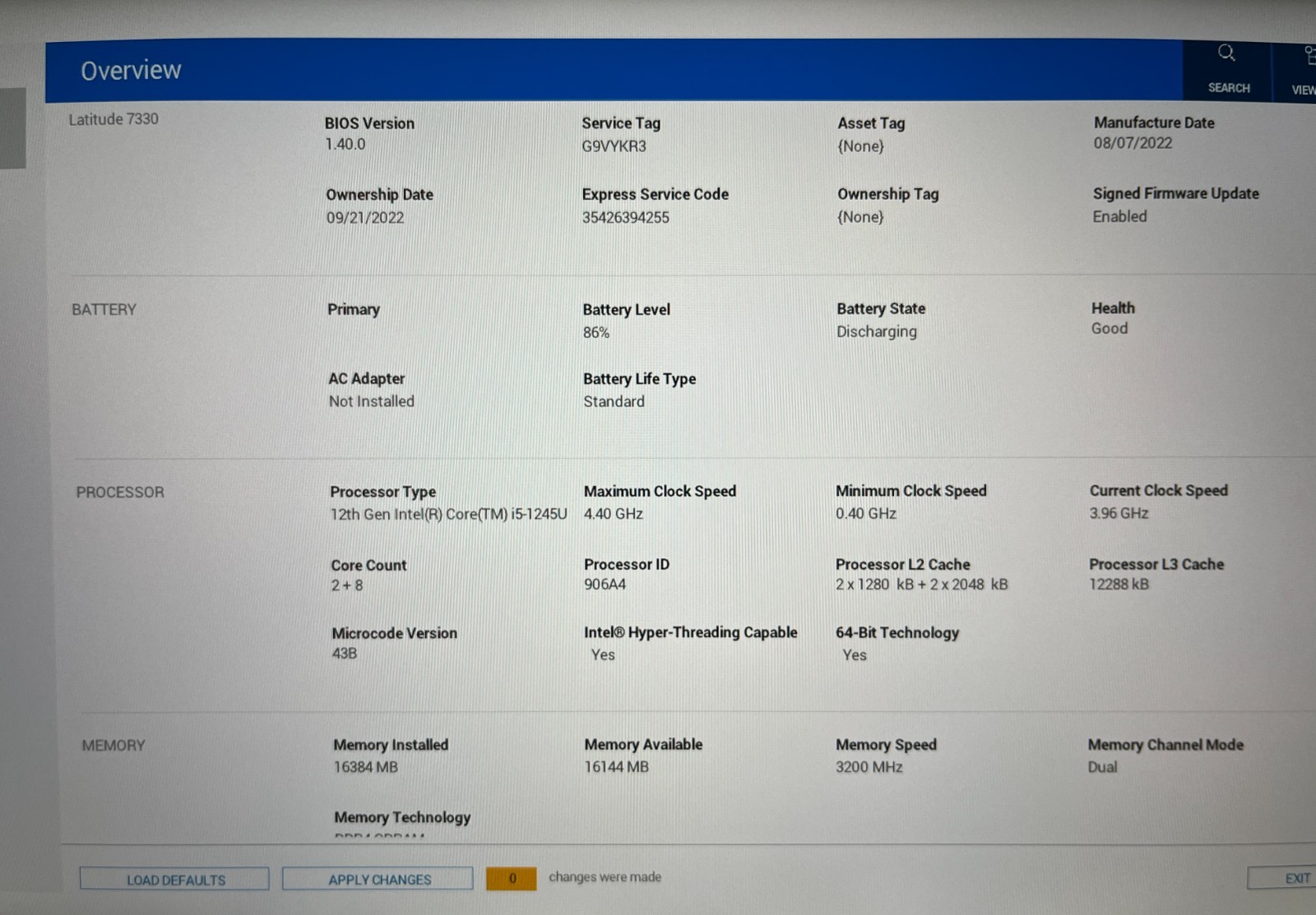 Dell Latitude 7330 13.3″ 10 Core i5-1245U (12TH-Gen) 16GB 256G NVMe, Win11