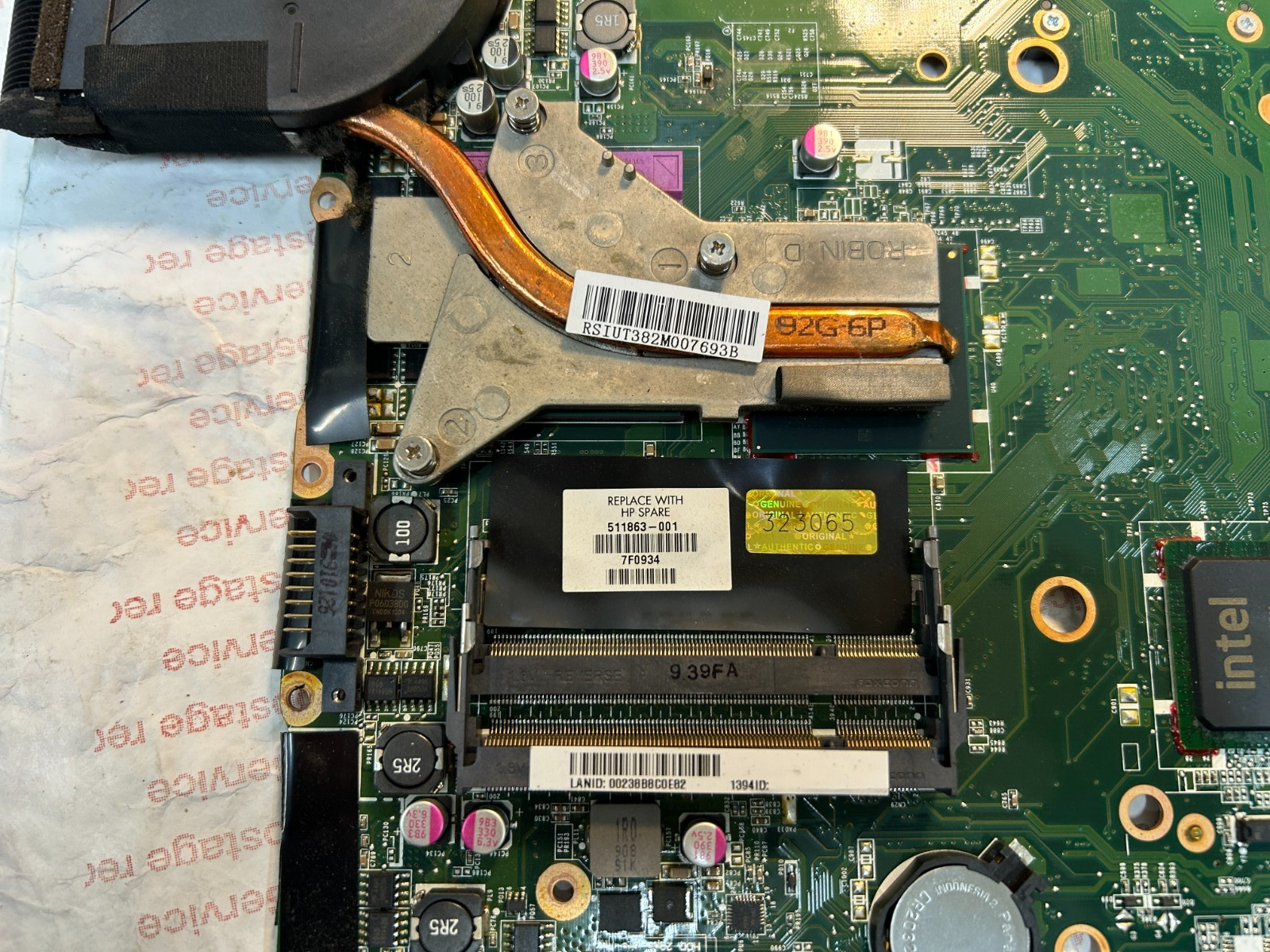 HP Pavilion DV6-1030US Motherboard Core 2 Duo T6400 2GHz 4GB & keyboard topcase