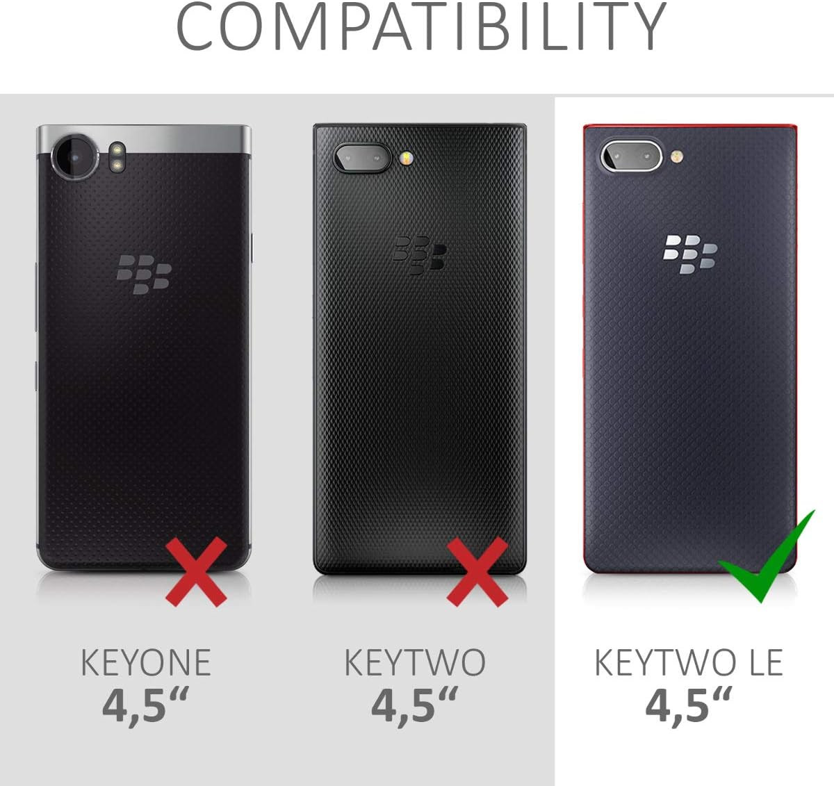 Kwmobile Case Compatible with Blackberry Keytwo LE (Key2 LE) Case – Soft Slim Pr