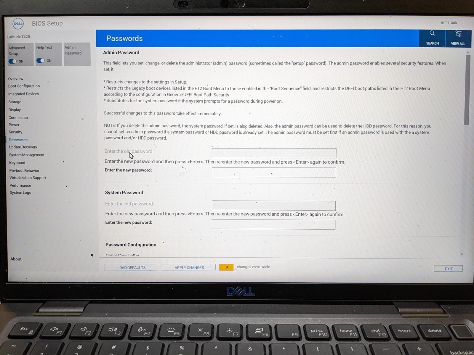 DELL LATITUDE 7420 i5-1145G7 @ 2.60GHz, 16GB RAM, NO HDD/OS – (FOR PARTS)