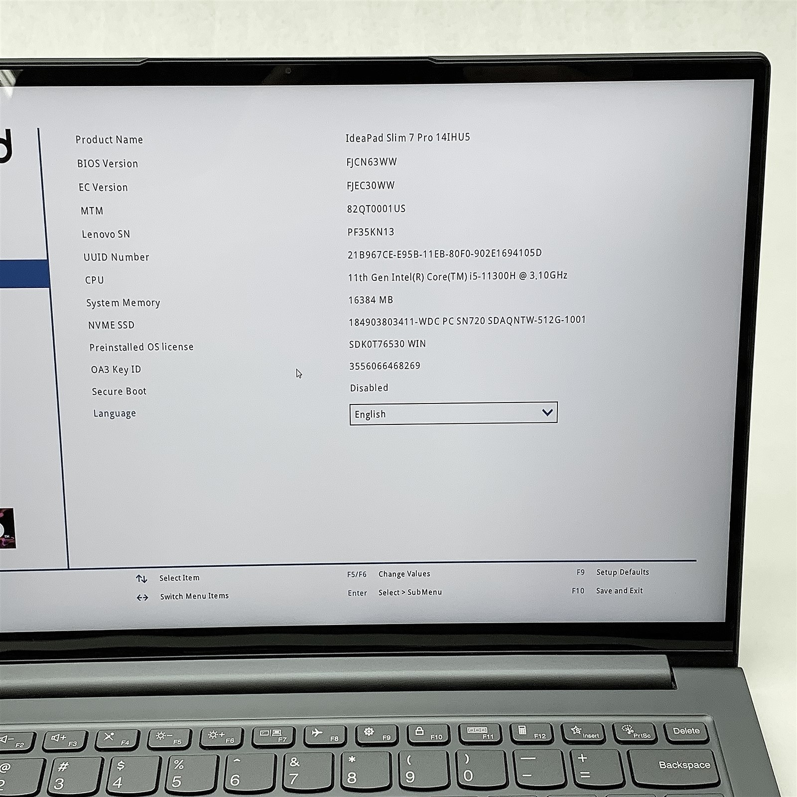 Lenovo Slim 7 14IHU5 Laptop i5 11300H 3.10GHZ 14″ Touch 16GB 512GB NVMe Win 11