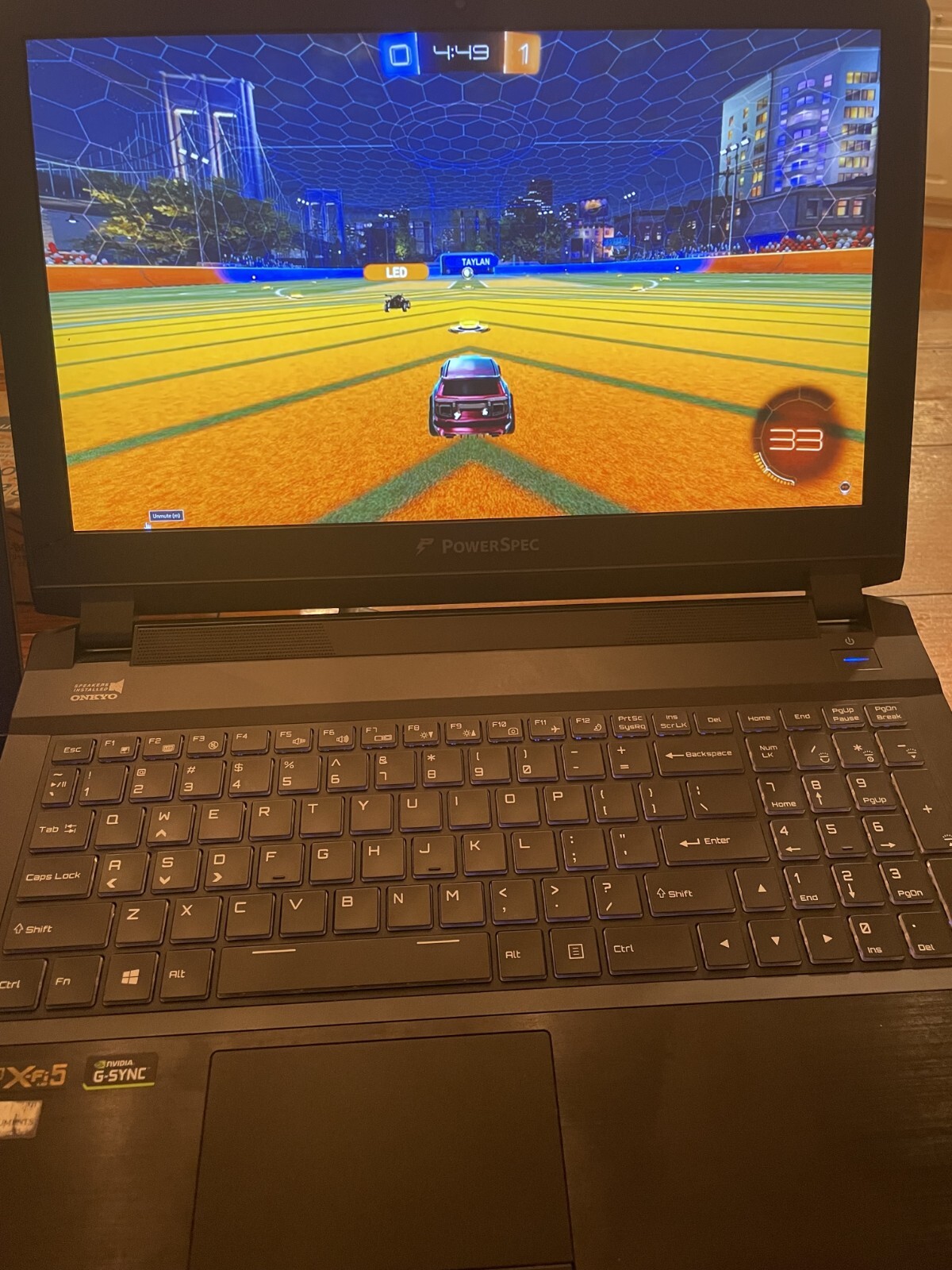 PowerSpec 1510 i7-7700HQ GTX 1070 Gaming Laptop 15.6 in display RGB Keyboard