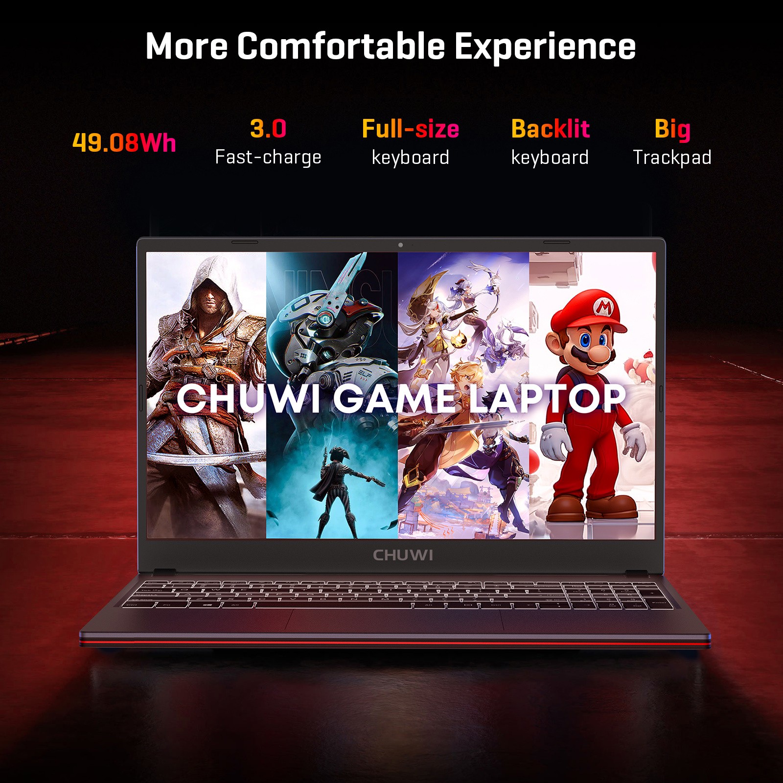 CHUWI Corebook X Laptop 14.1″ FHD LCD Intel Core i5-1235U 16G RAM 512G SSD Win11