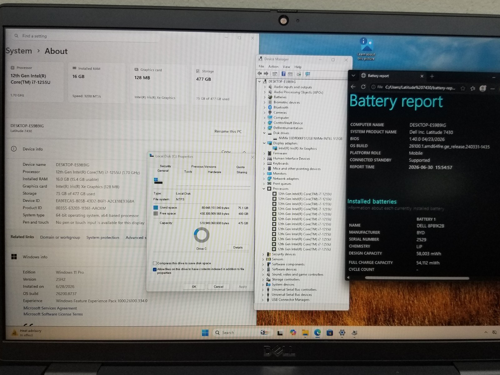 Dell Latitude 7430 14″ FHD i7-1255U 3.5GHz 16GB RAM 512GB NVMe Iris Xe Win11Pro